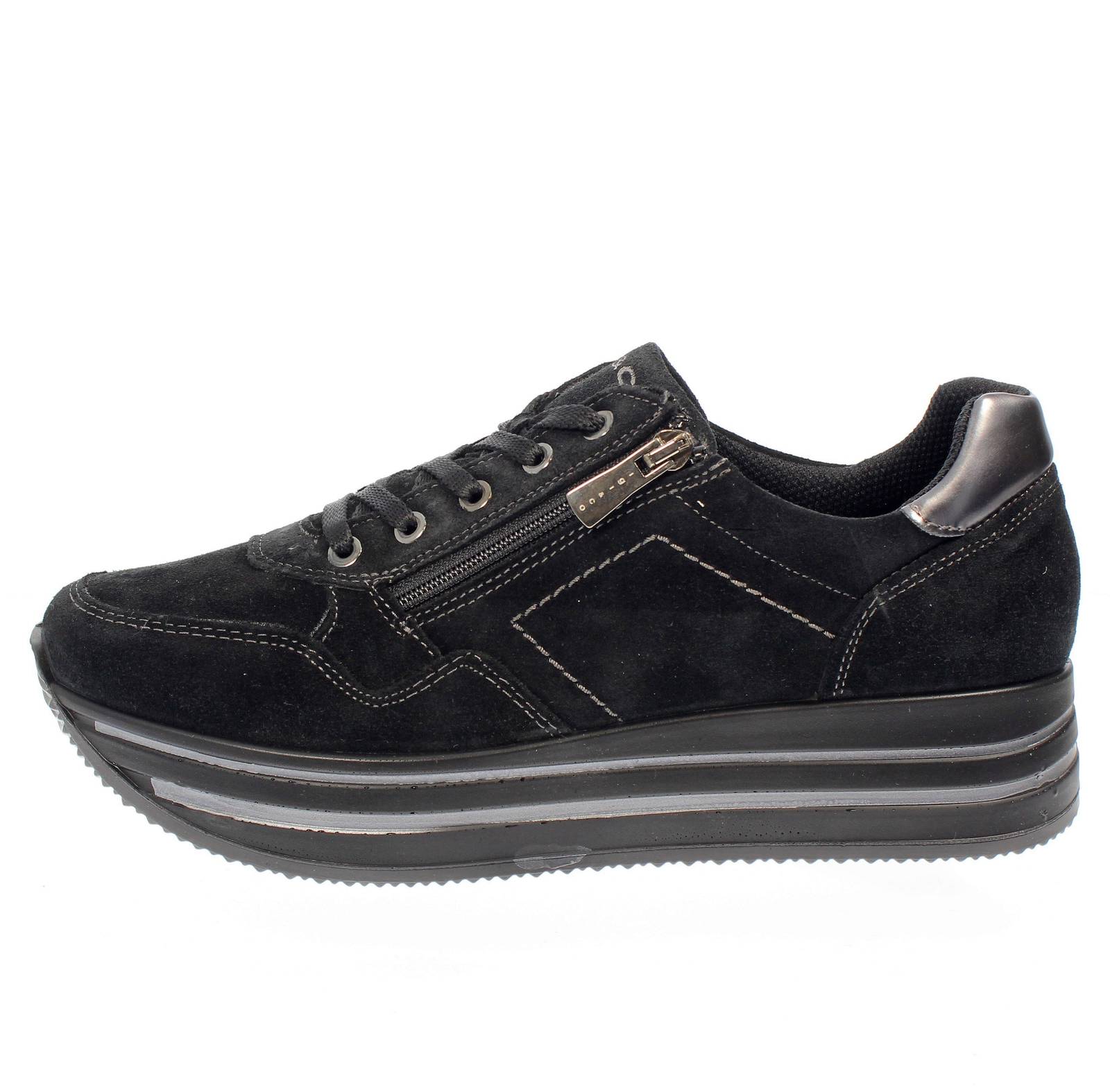 IGI &amp; CO Kay - Sneakers in Pelle Platform Donna nero Foto 3