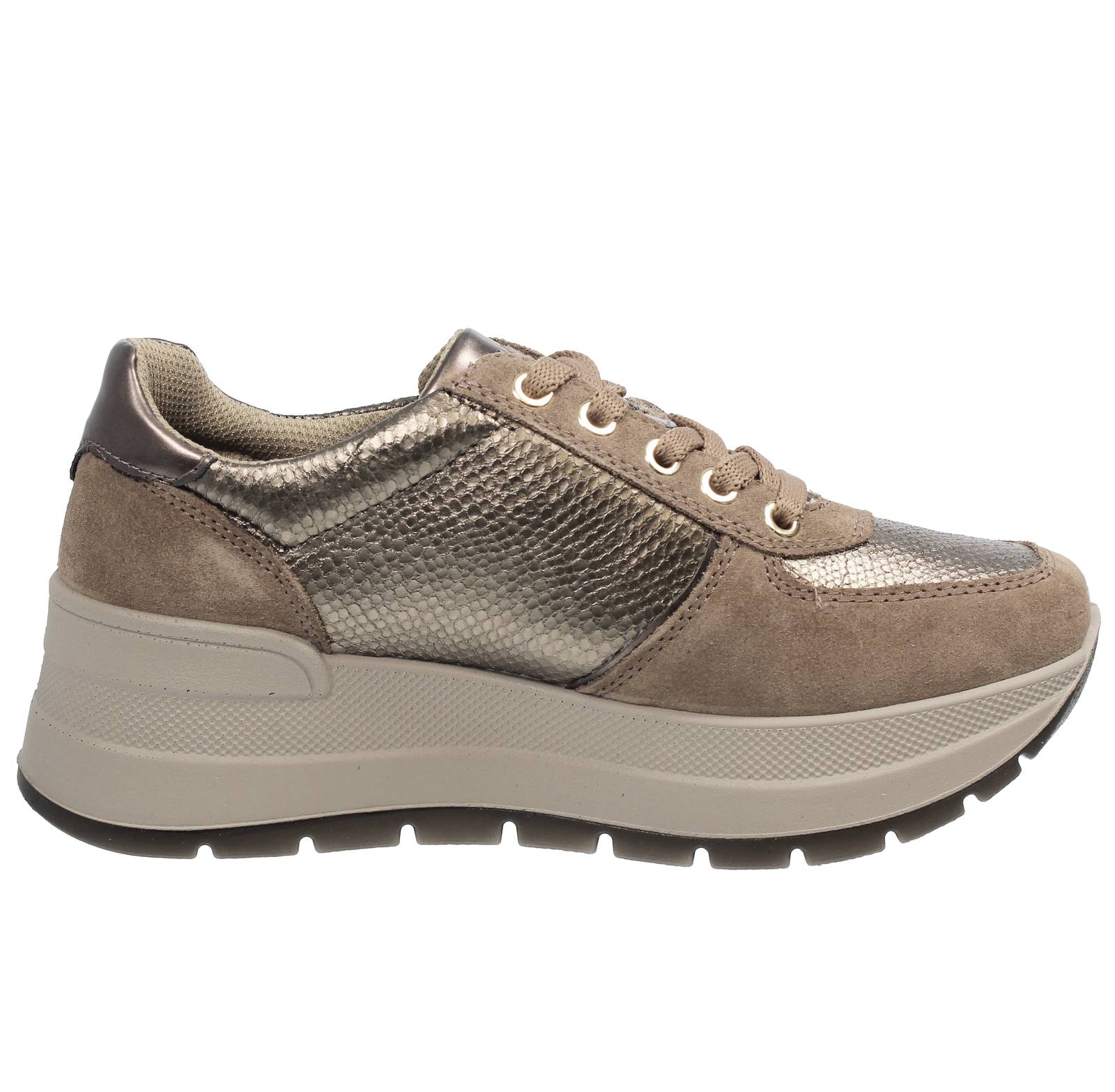 IGI &amp; CO Kola - Sneakers in Pelle e Suede Donna beige Foto 2