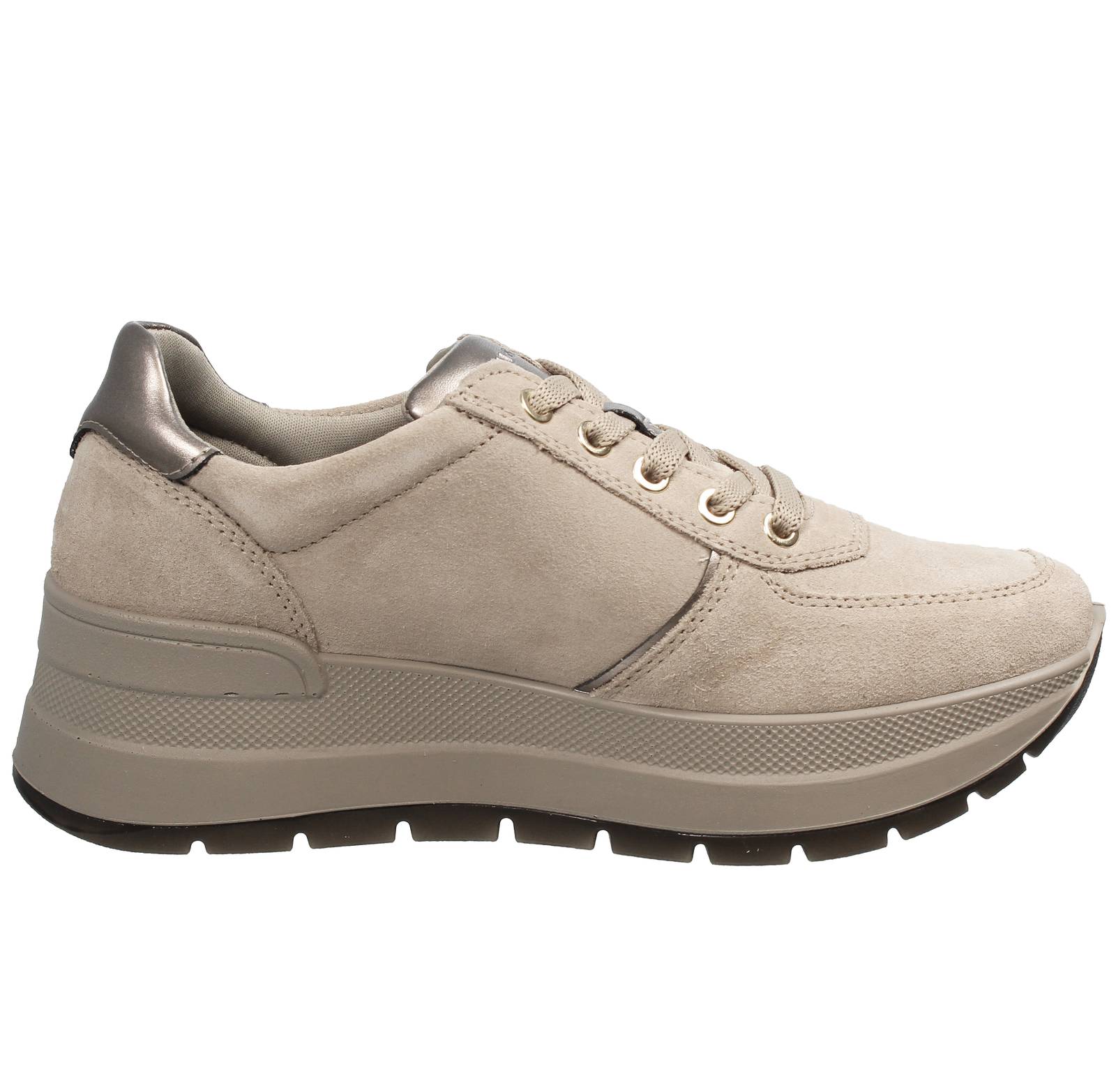 IGI &amp; CO Kola -  Sneakers platform in Suede Donna beige Foto 2