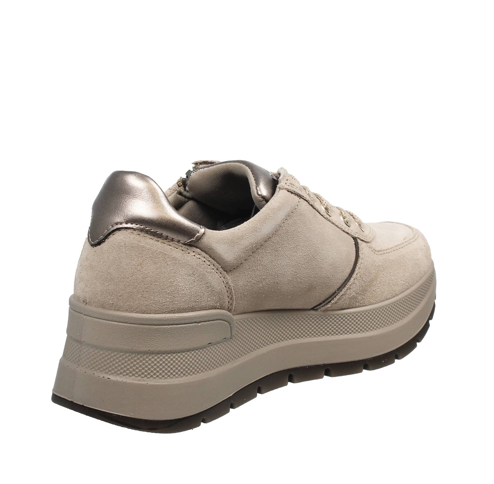 IGI &amp; CO Kola -  Sneakers platform in Suede Donna beige Foto 4