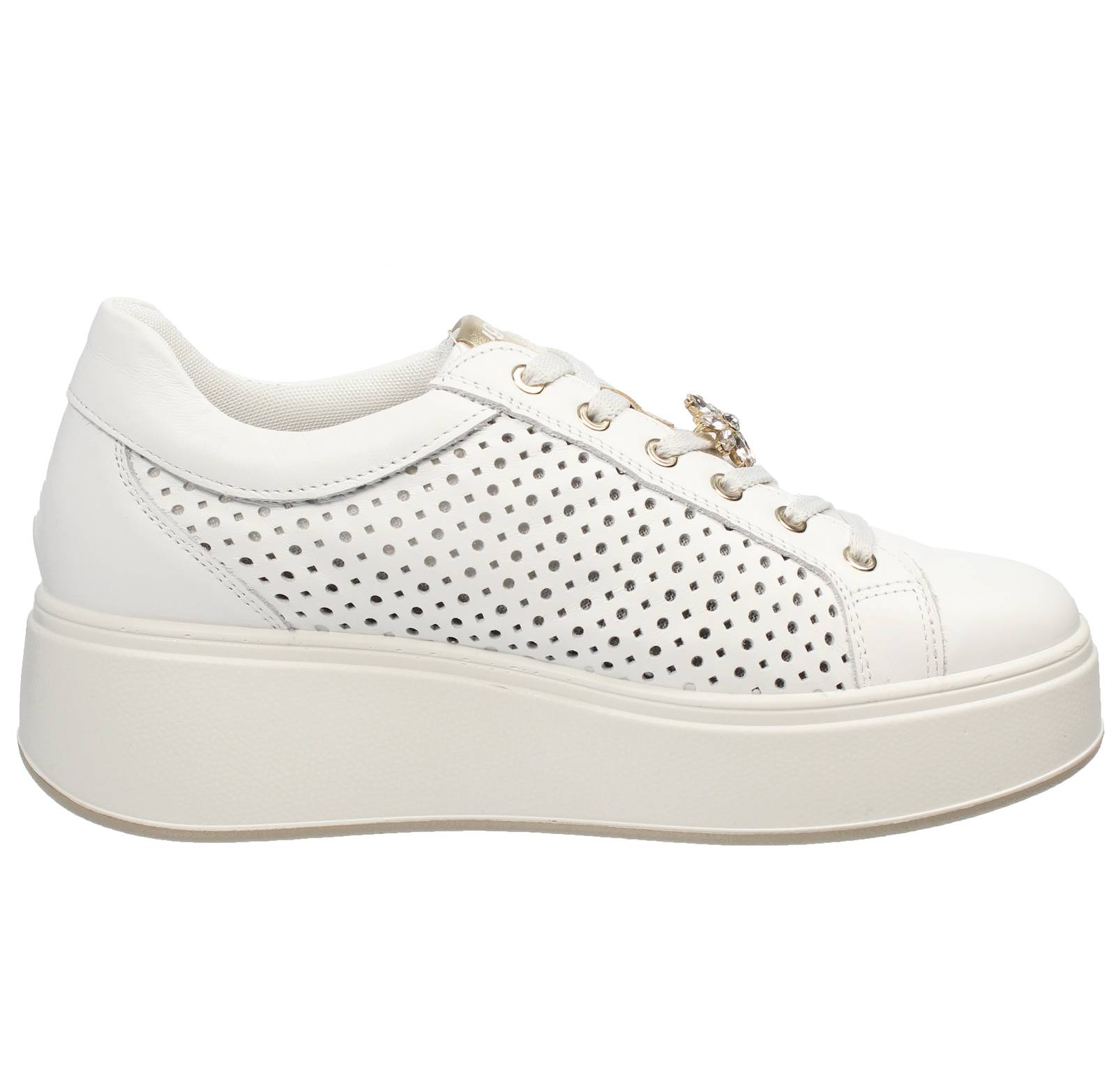 IGI &amp; CO Ally - Sneakers platform in Pelle Donna bianco Foto 2