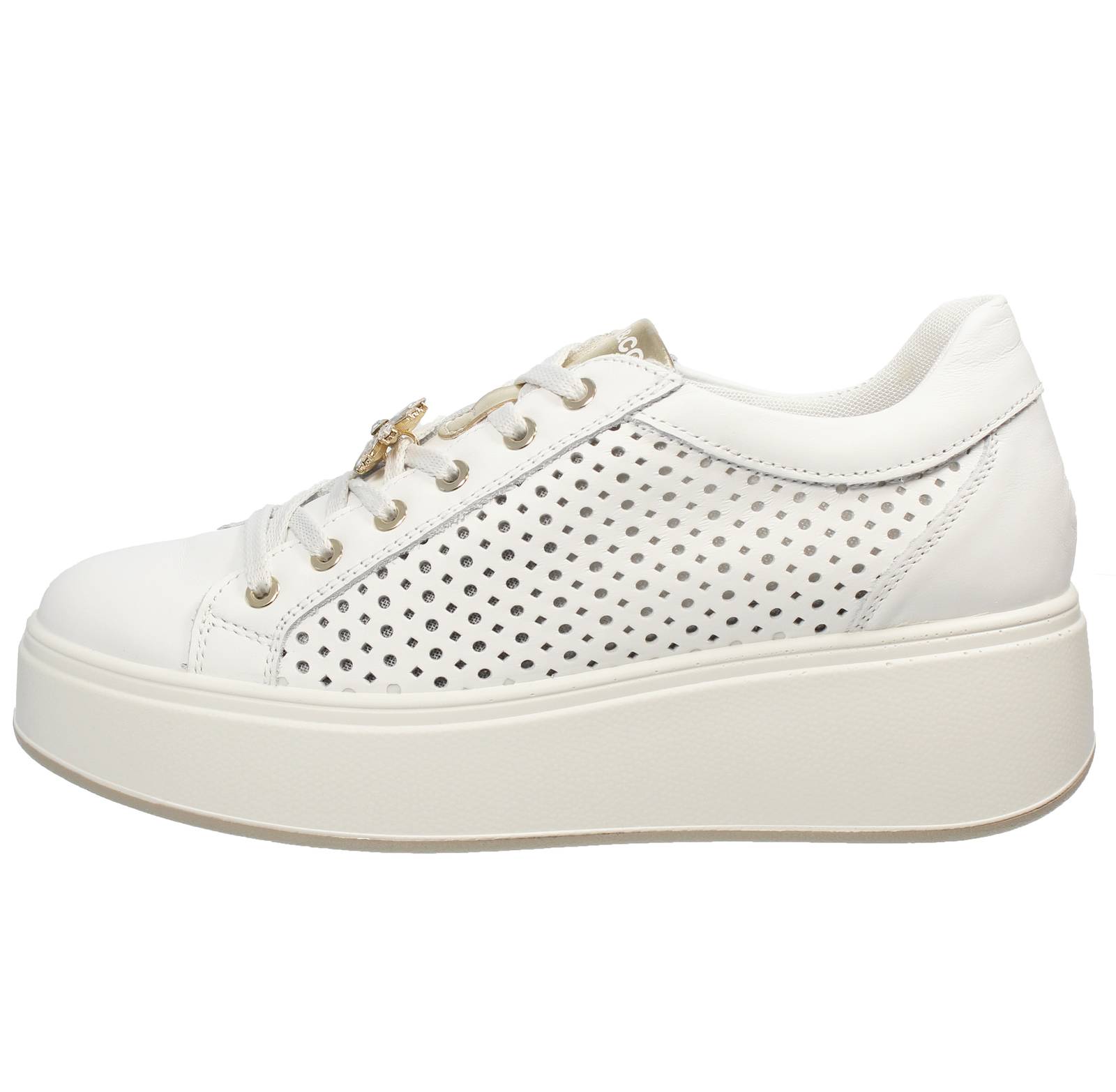 IGI &amp; CO Ally - Sneakers platform in Pelle Donna bianco Foto 3