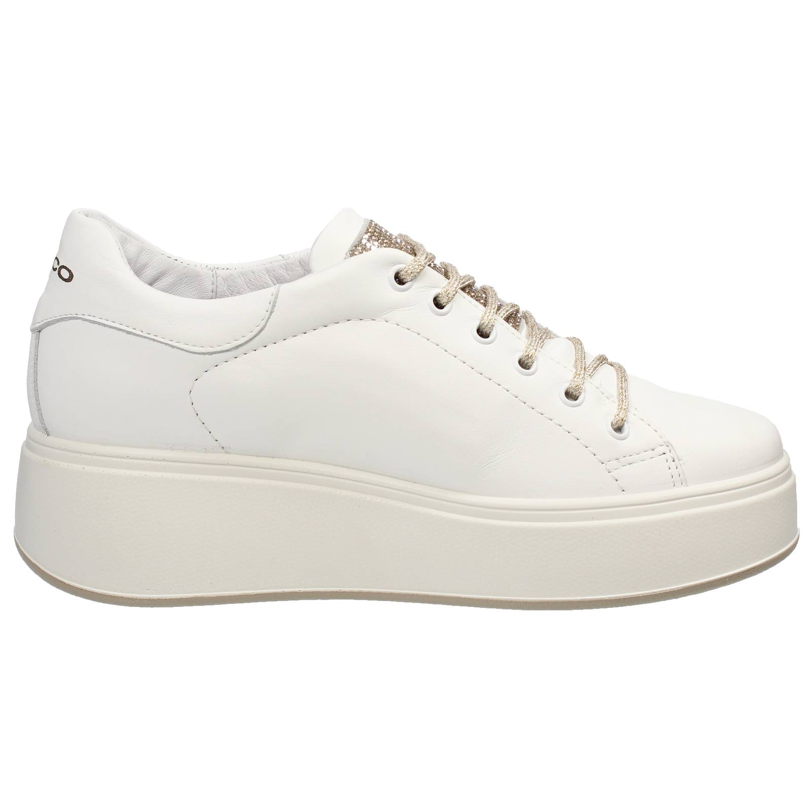 IGI &amp; CO Ally - Sneakers platform in Pelle Donna platino Foto 2