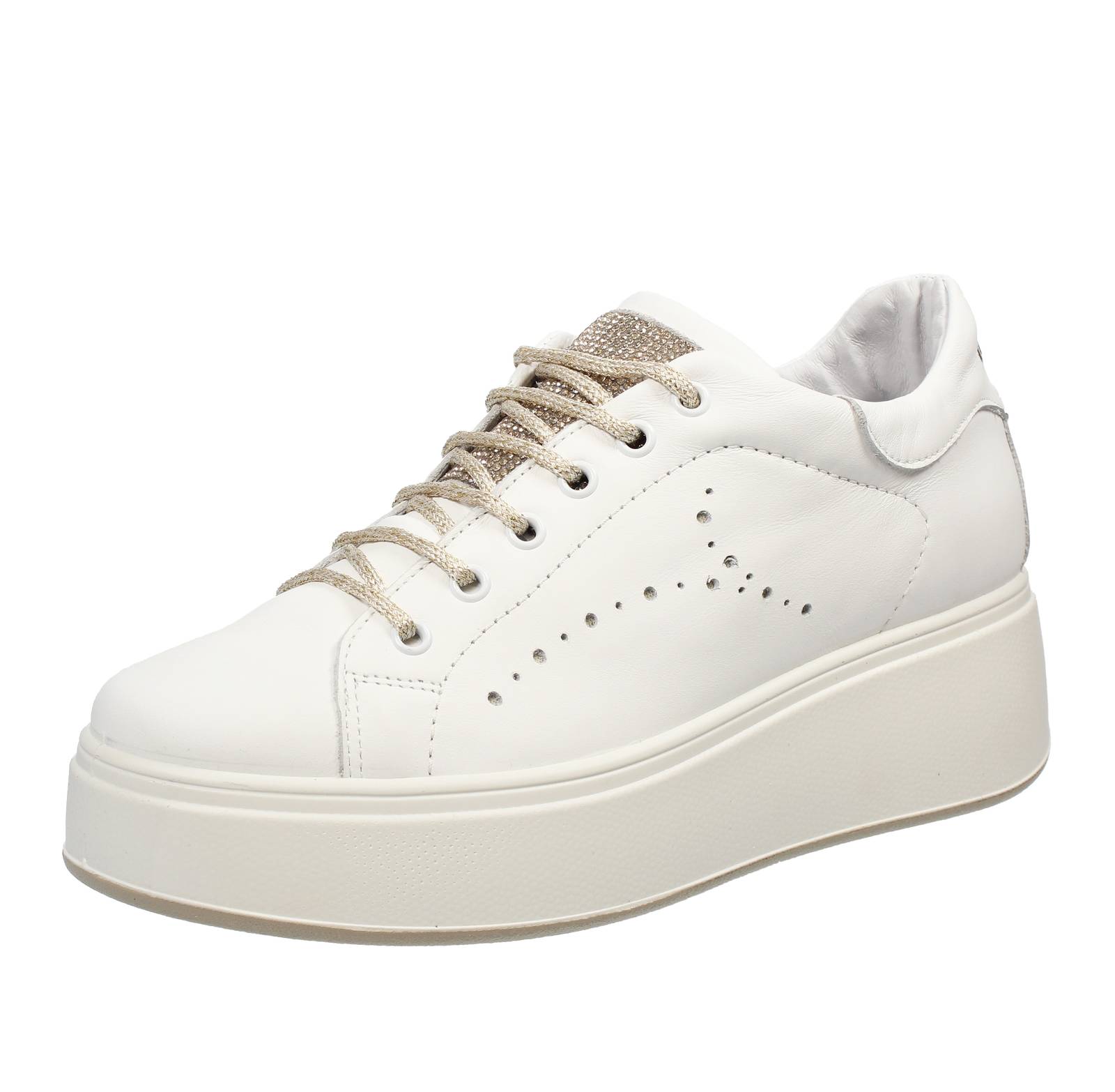 Igi & Co Ally - Sneakers Platform In Pelle Platino - Donna Scarpe Sneakers - Imagen 4 de 4