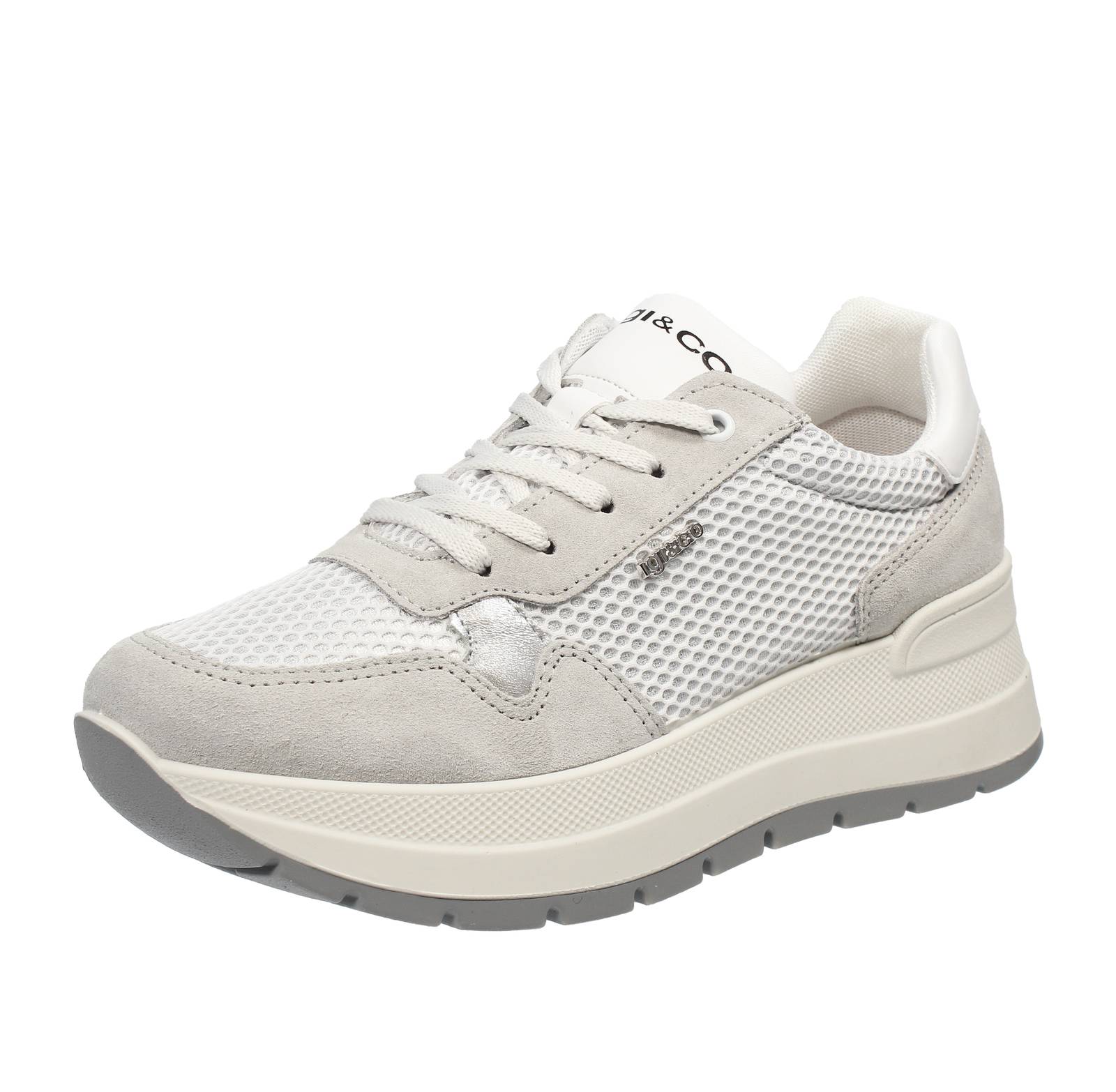 IGI & CO Kola - Sneakers platform in Suede e tessuto Donna grigio