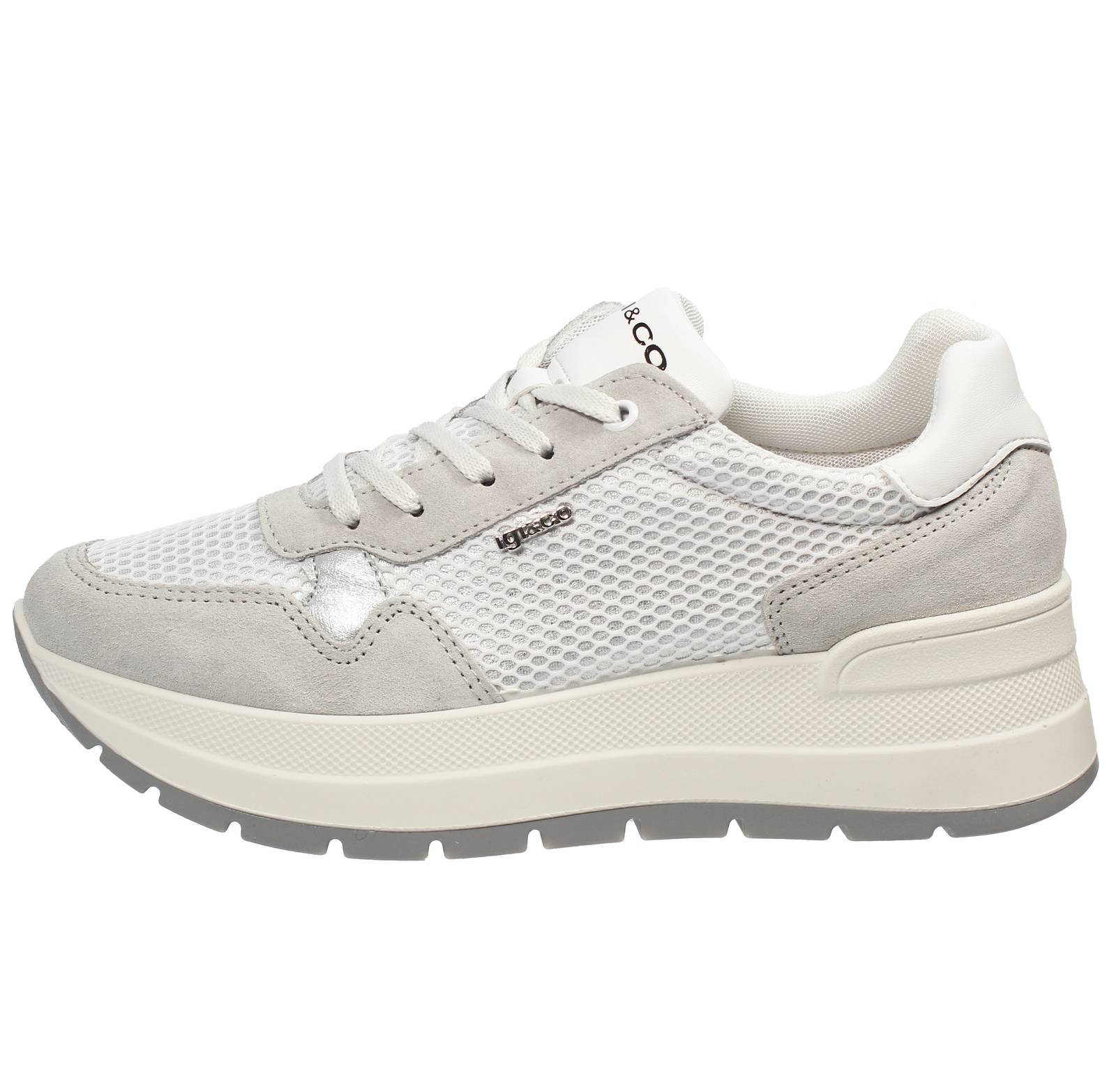 IGI &amp; CO Kola - Sneakers platform in Suede e tessuto Donna grigio Foto 3