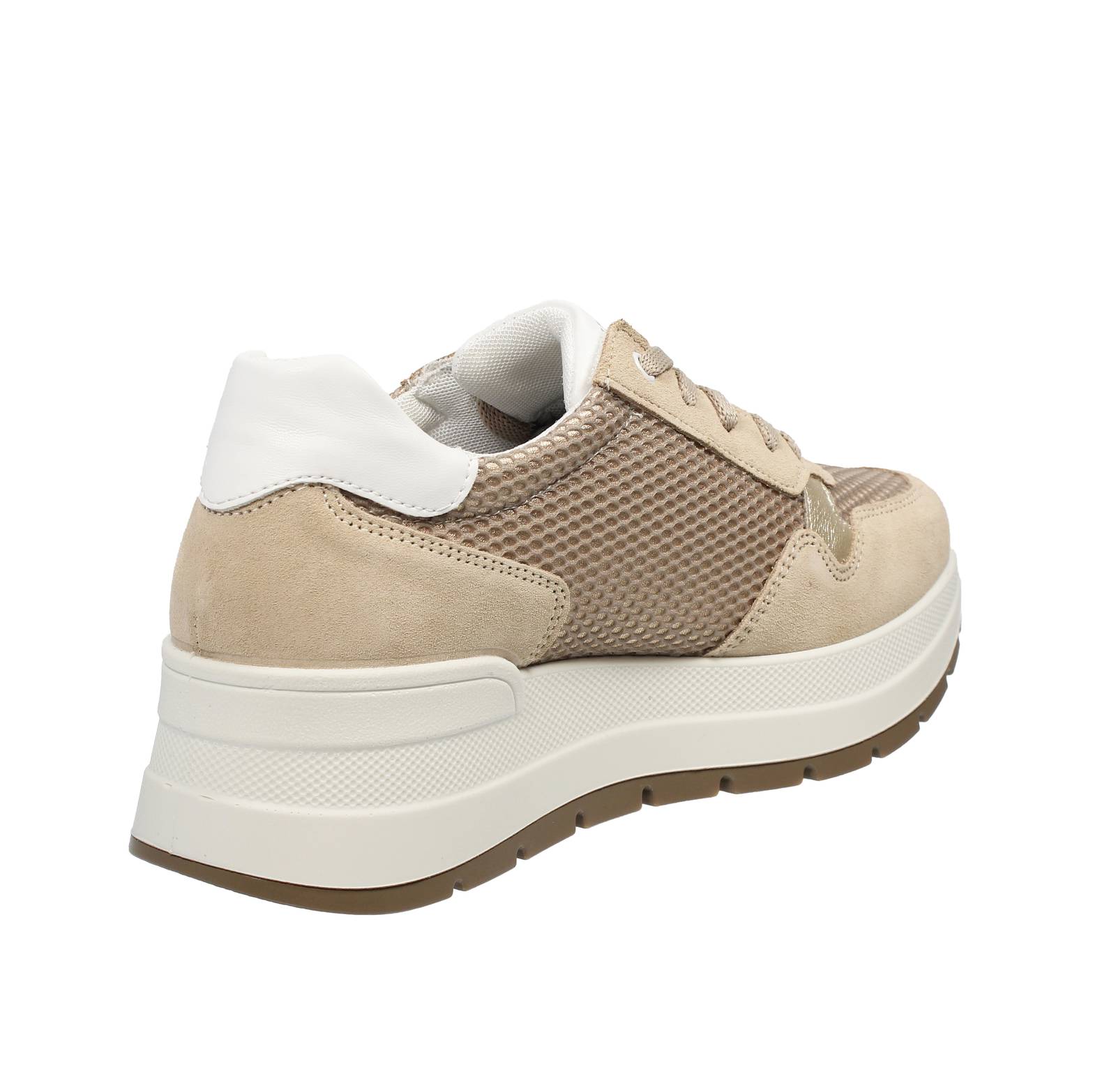 IGI &amp; CO Kola - Sneakers platform in Suede e tessuto Donna beige Foto 4