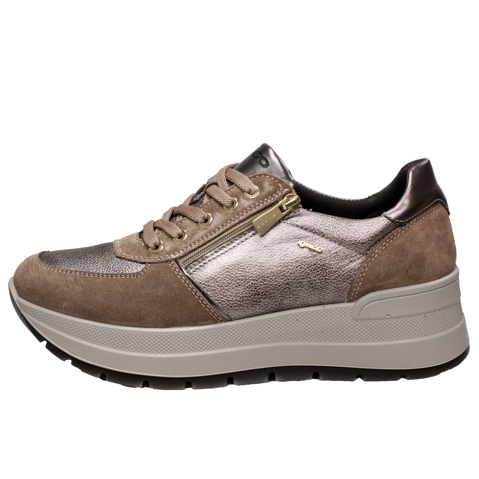 IGI &amp; CO Kola - Sneakers in Pelle con cerniera Donna sabbia Foto 3