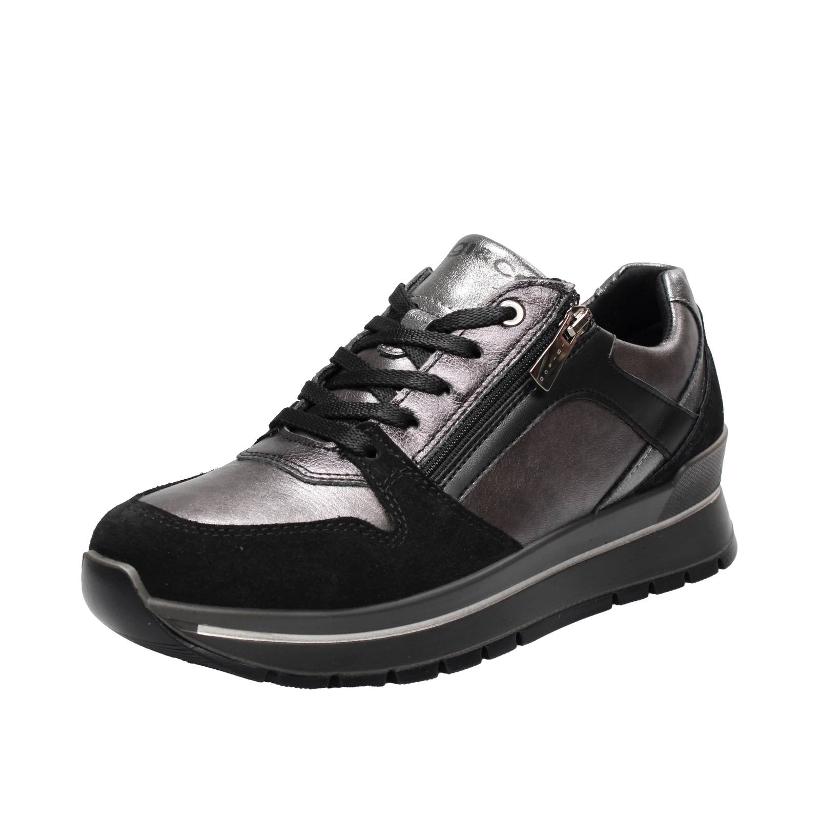 Igi - Co Anika - Leder Sneaker mit Reiverschluss schwarz - Damen Schuhe Sneaker 17190₽
