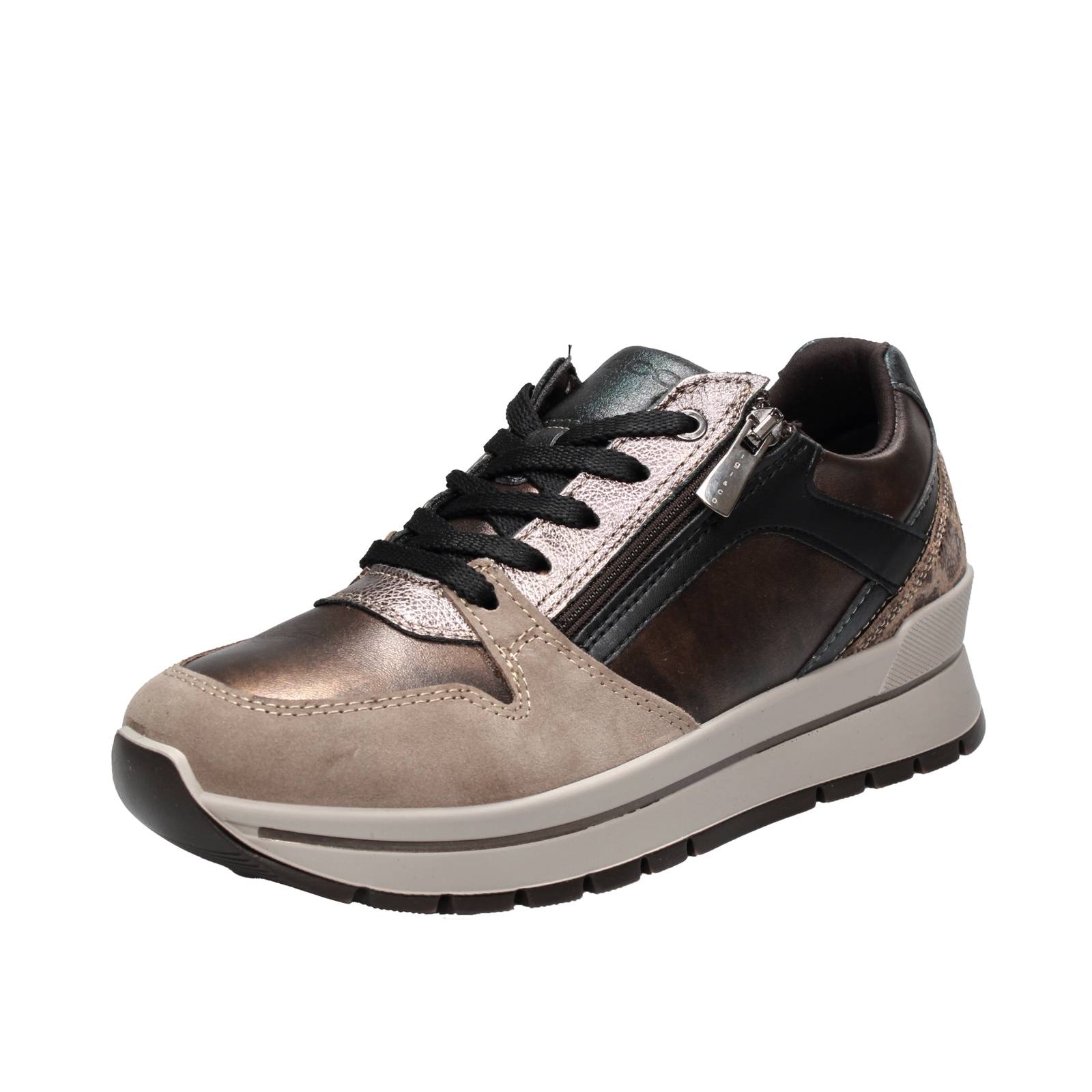 Igi - Co Anika - Leder Sneaker mit Reiverschluss Bronze - Damen Schuhe Sneaker 17290₽