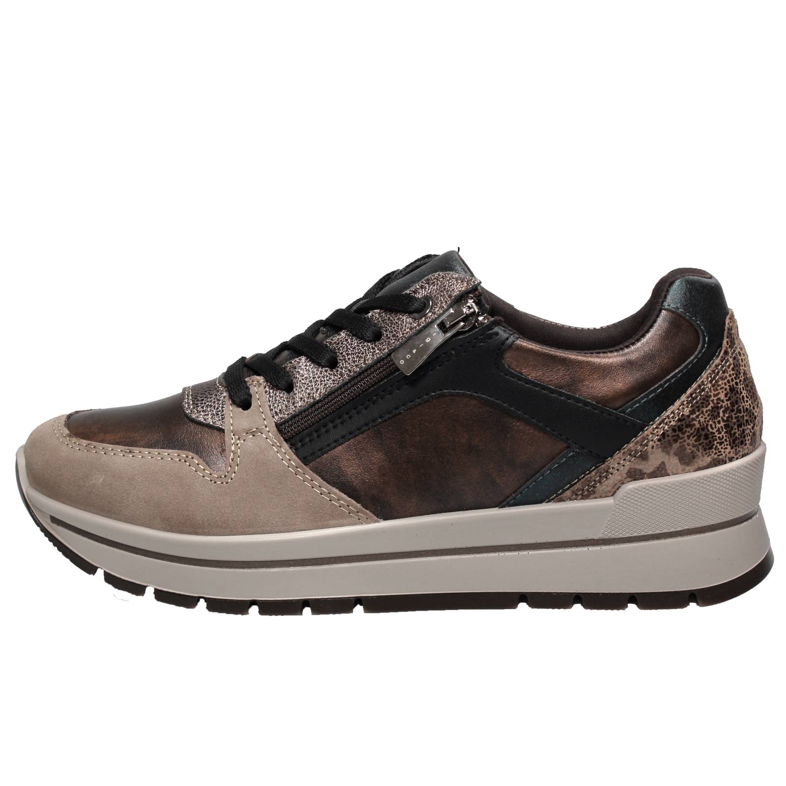 IGI &amp; CO Anika - Sneakers in Pelle con cerniera Donna bronzo Foto 3