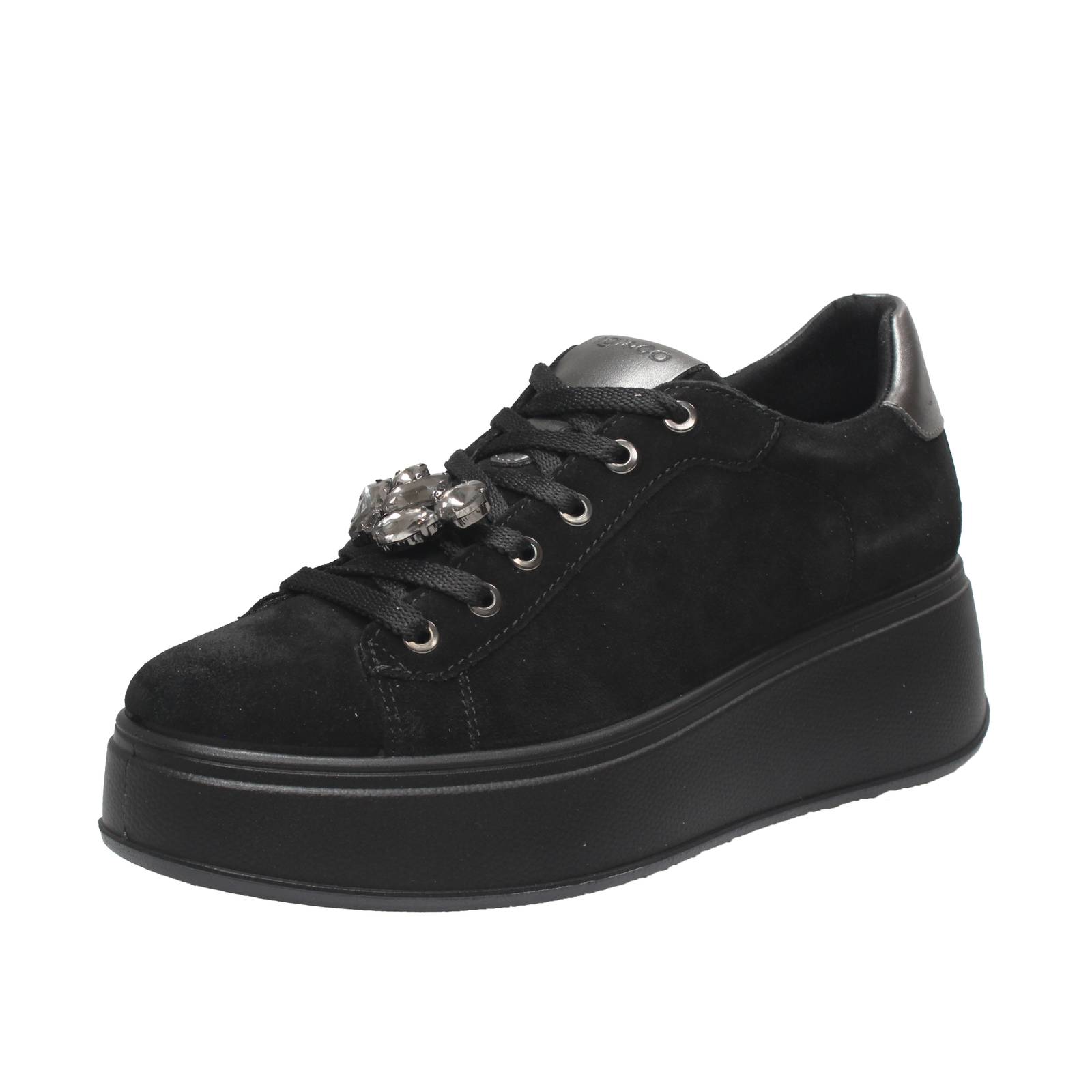 IGI & CO Ally - Sneakers platform in Suede Donna nero