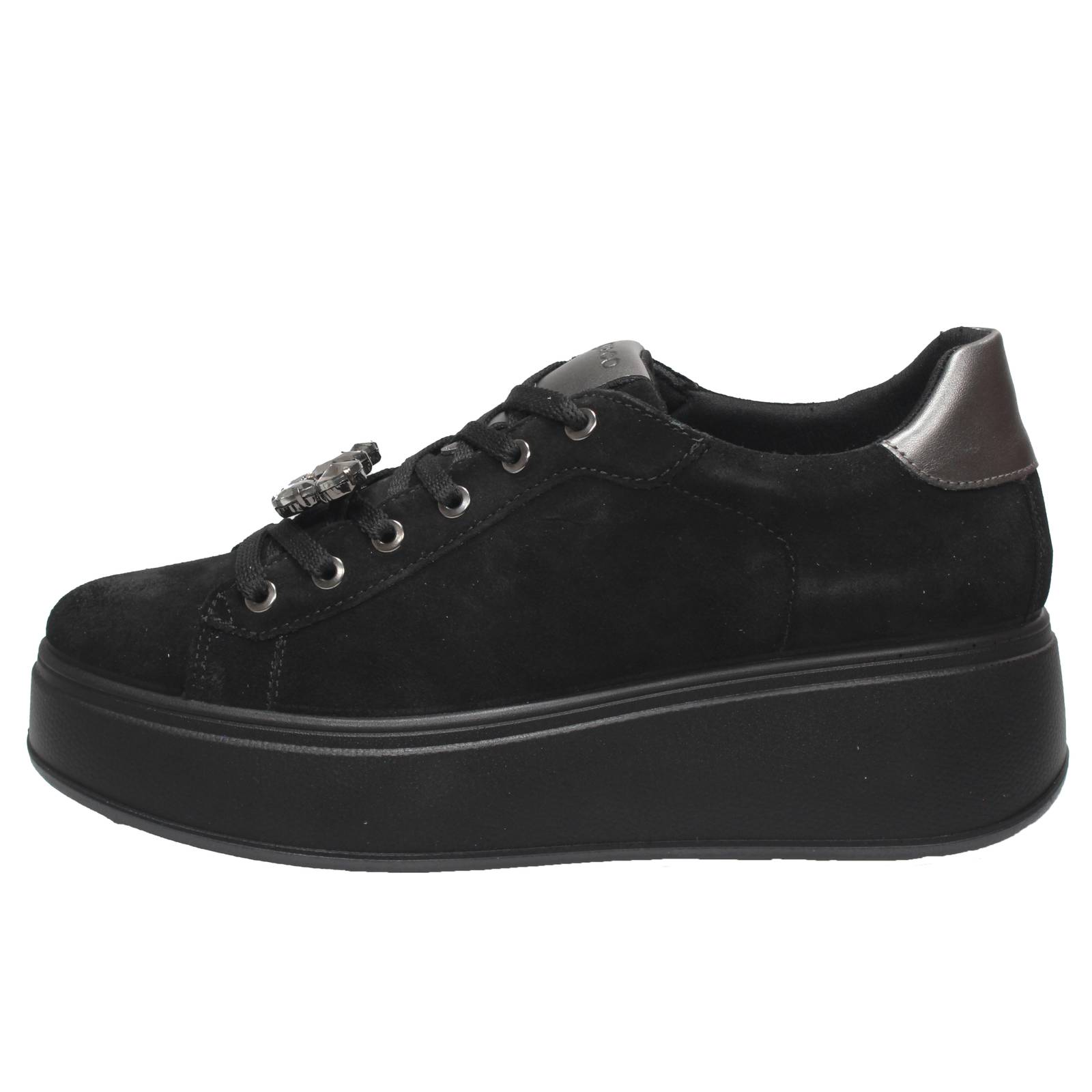 IGI &amp; CO Ally - Sneakers platform in Suede Donna nero Foto 3