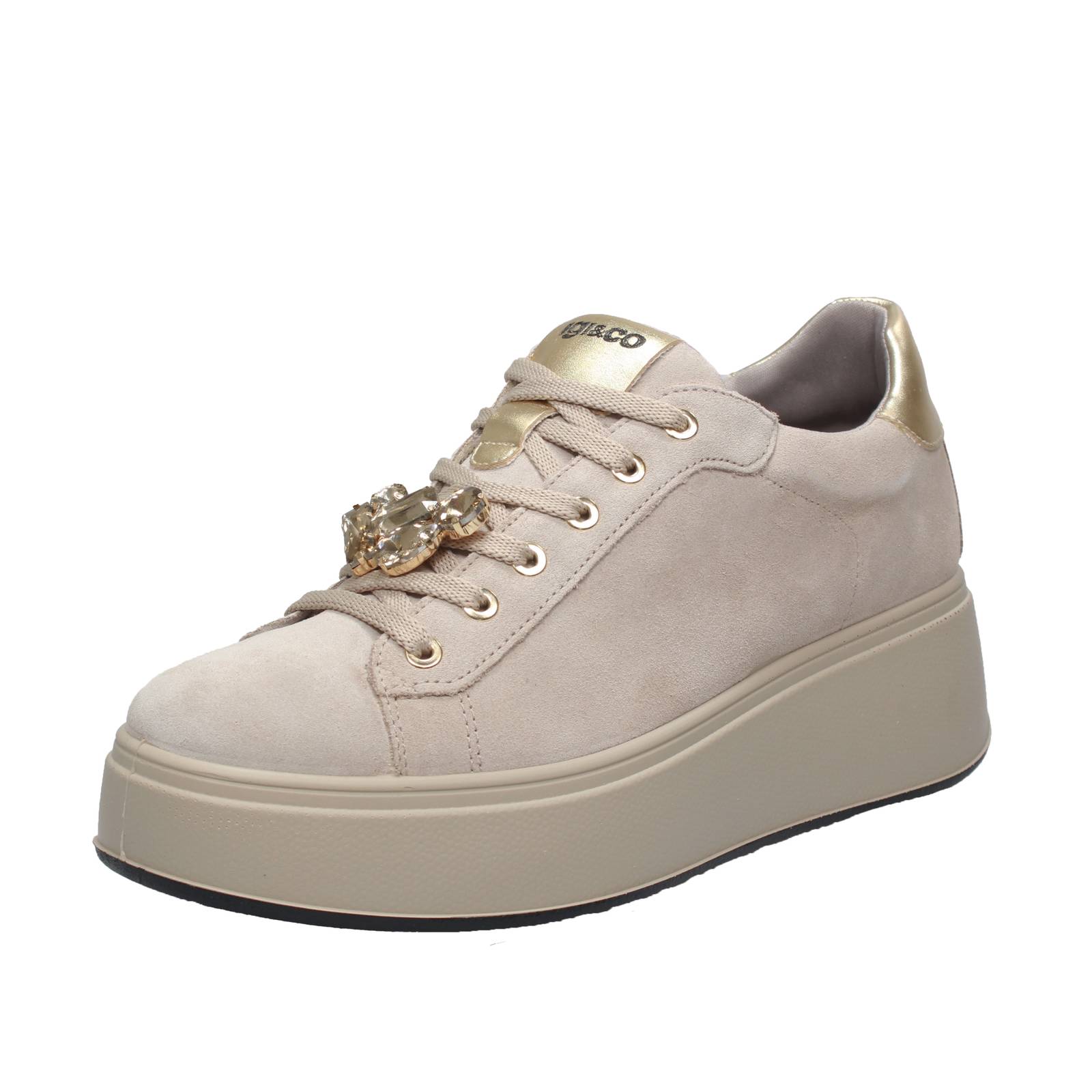 IGI & CO Ally - Sneakers platform in Suede Donna sabbia