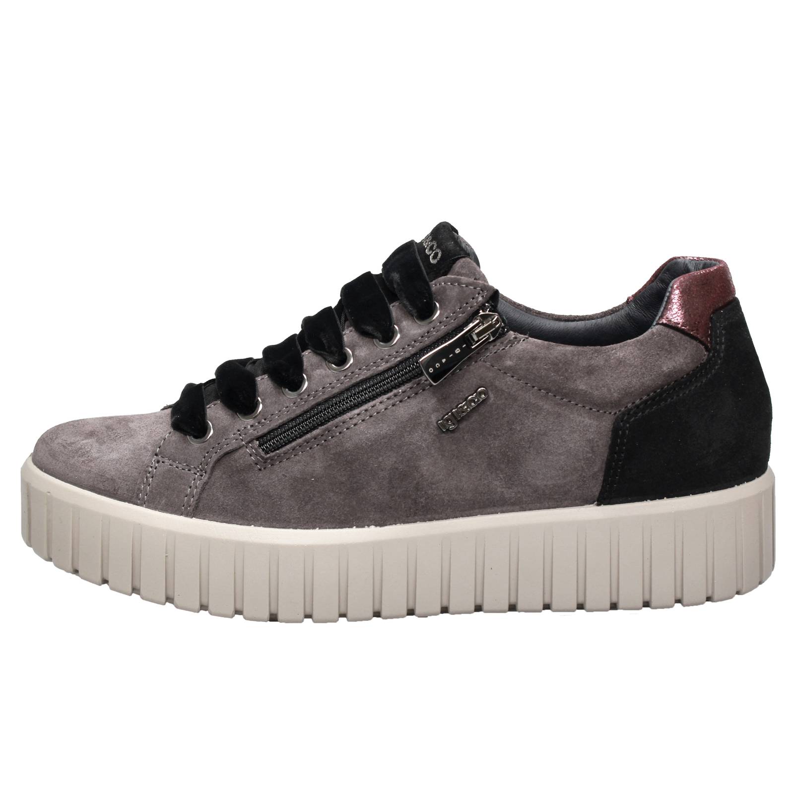 IGI &amp; CO Ares - Sneakers platform in Suede Donna grigio Foto 3