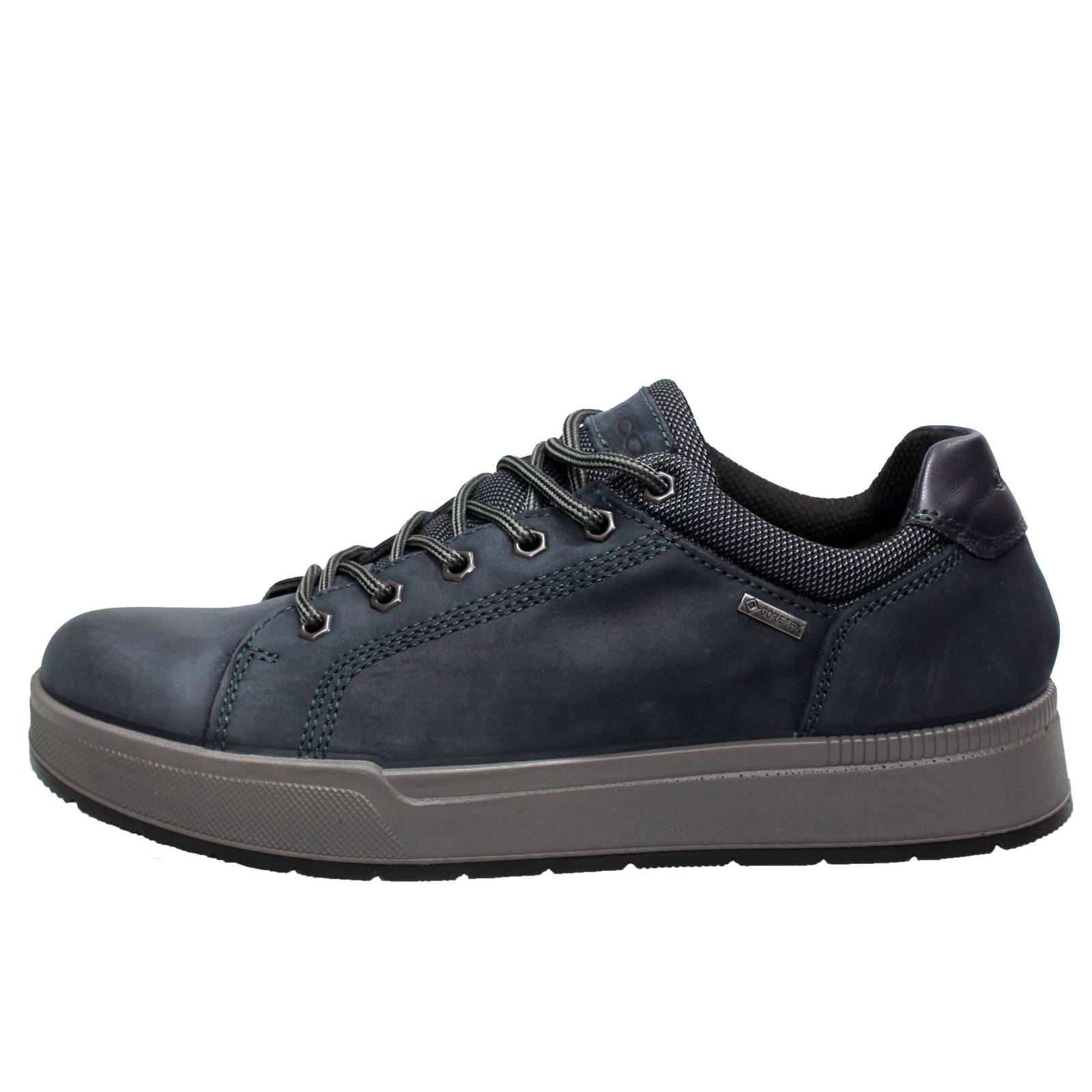 IGI &amp; CO Enea GTX - Leather and GoreTex Sneakers Man blue Photo 3