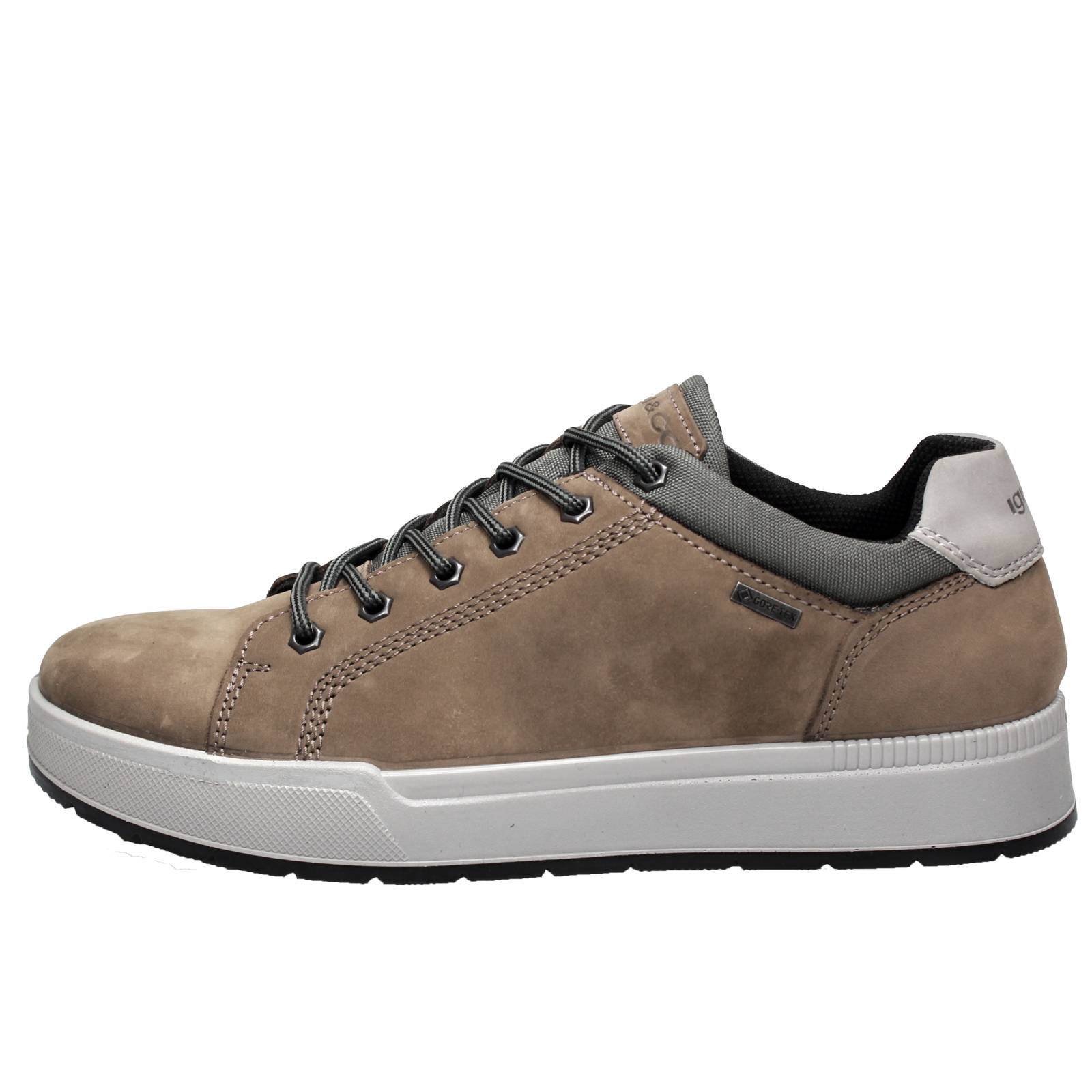IGI &amp; CO Enea GTX - Leather and GoreTex Sneakers Man sand Photo 3