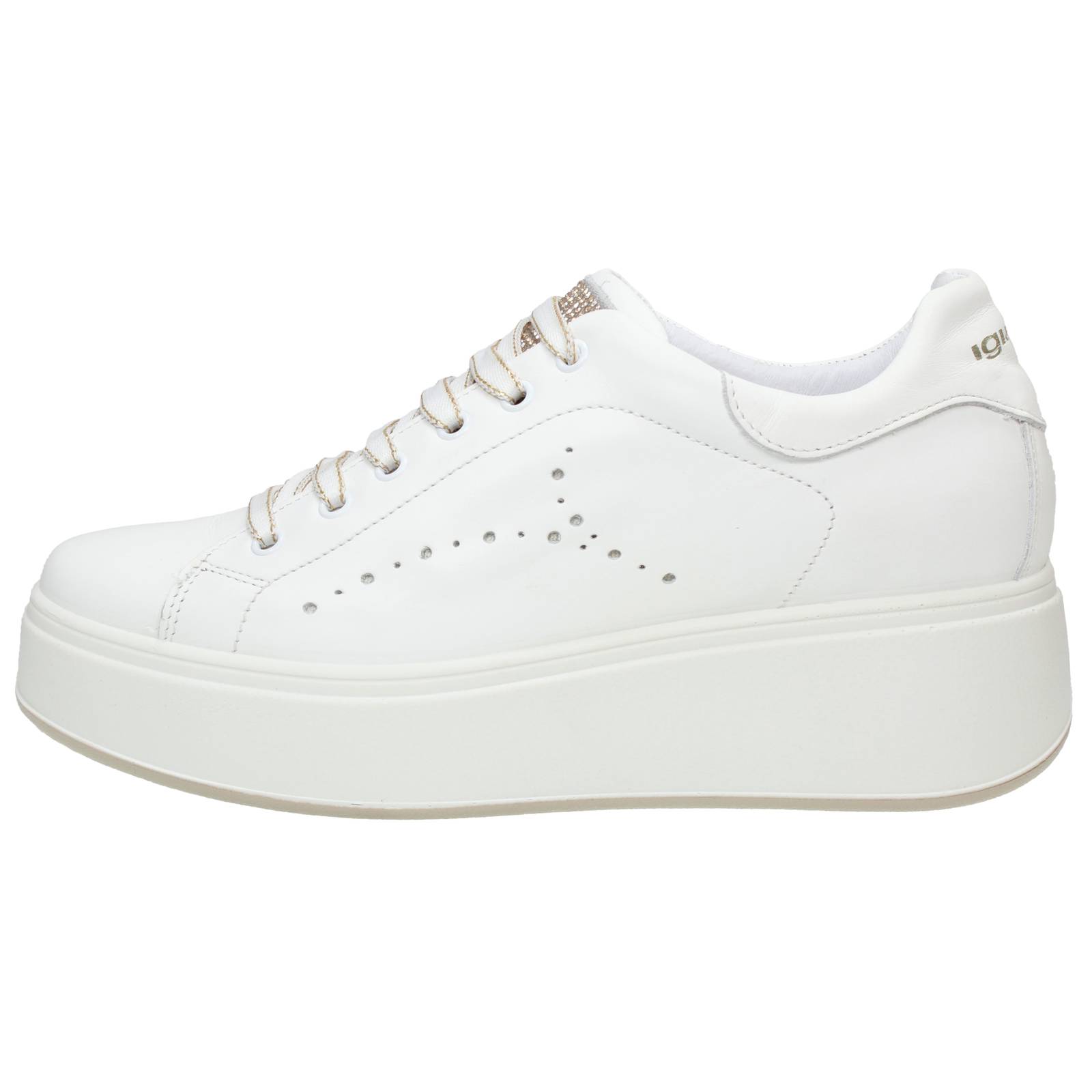 IGI &amp; CO Ally - Sneakers Platform in Pelle Donna bianco Foto 3
