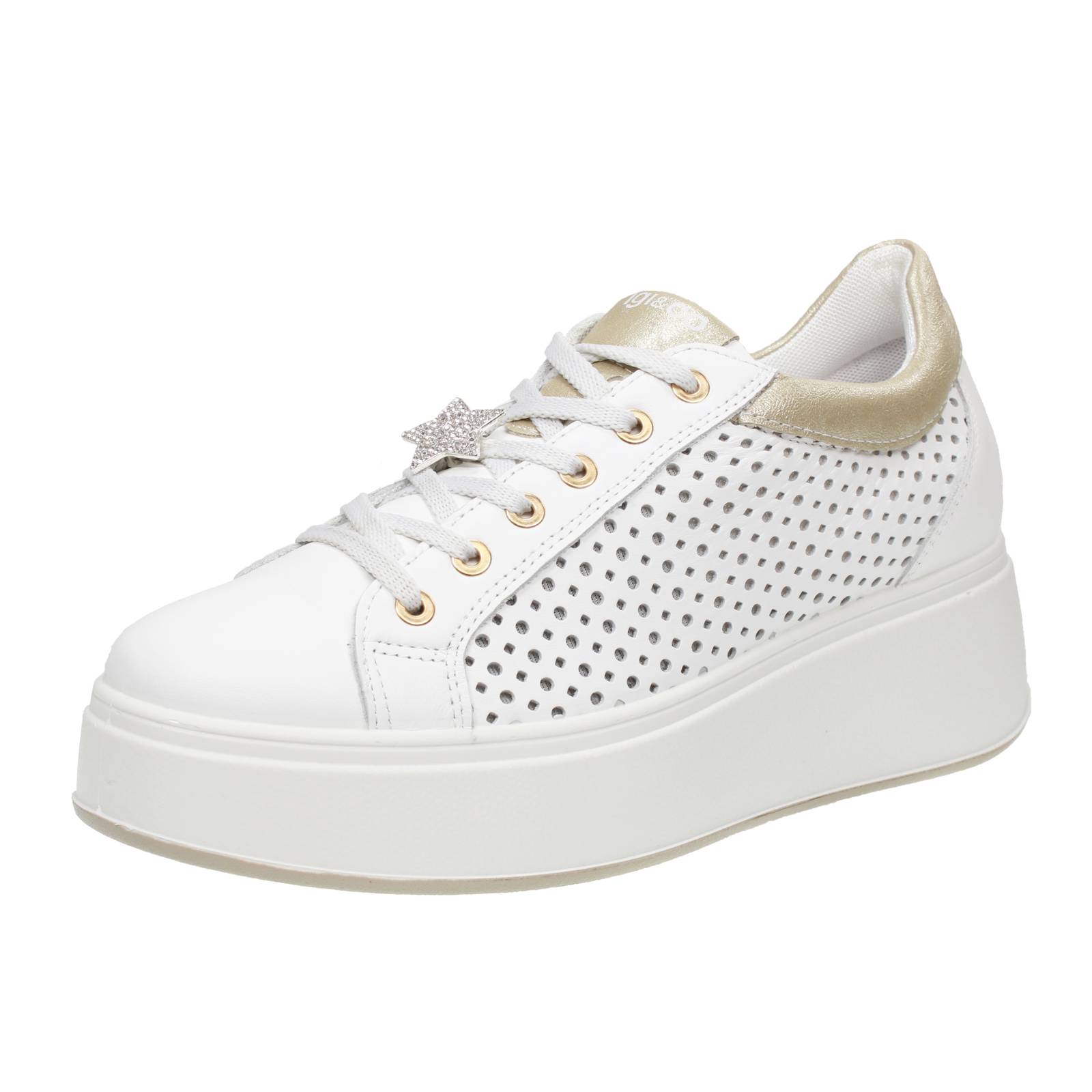 IGI & CO Ally - Sneakers platform in Pelle Donna bianco