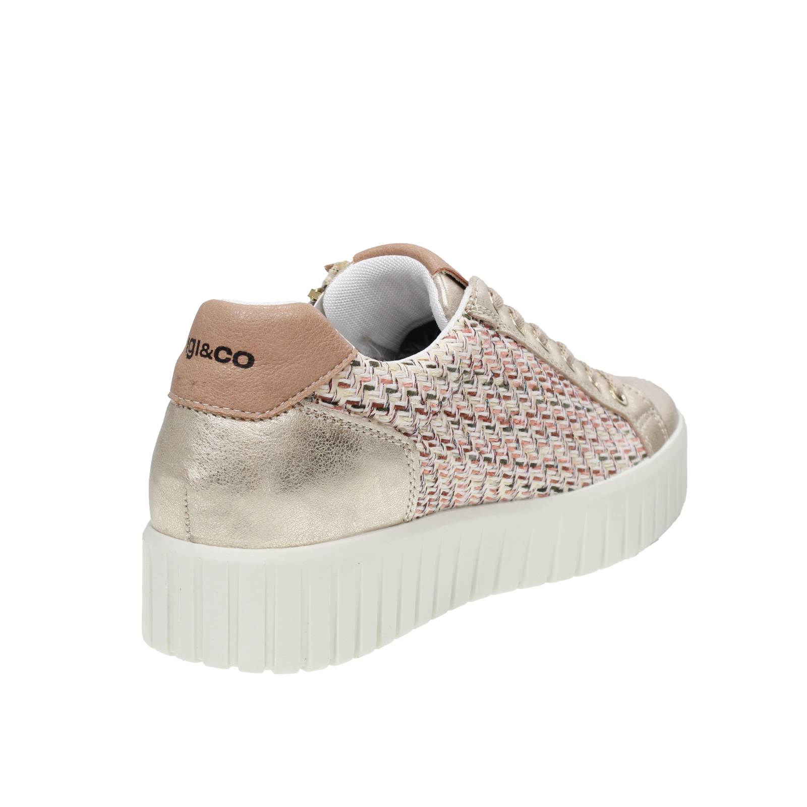 IGI &amp; CO Ares - Sneakers platform in Pelle Donna platino Foto 4
