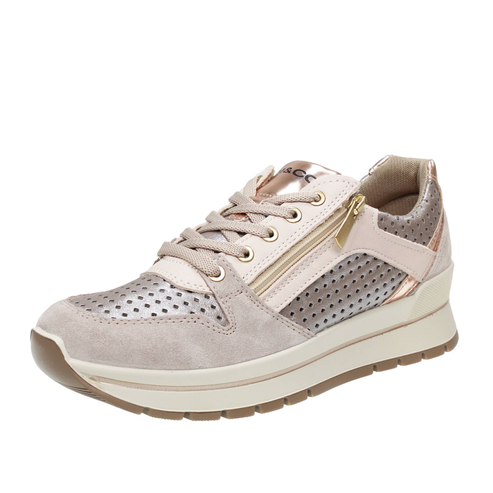 IGI & CO Anika - Sneakers in Pelle con Memory Foam Donna sabbia