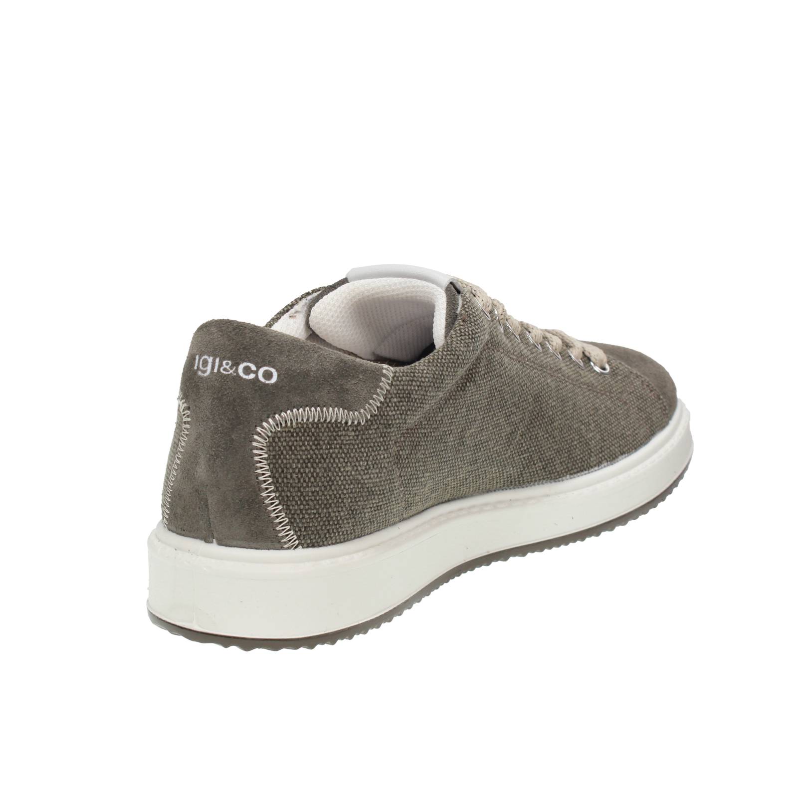 IGI &amp; CO Santiago - Sneakers basses en tissu et daim Homme vert Photo 4
