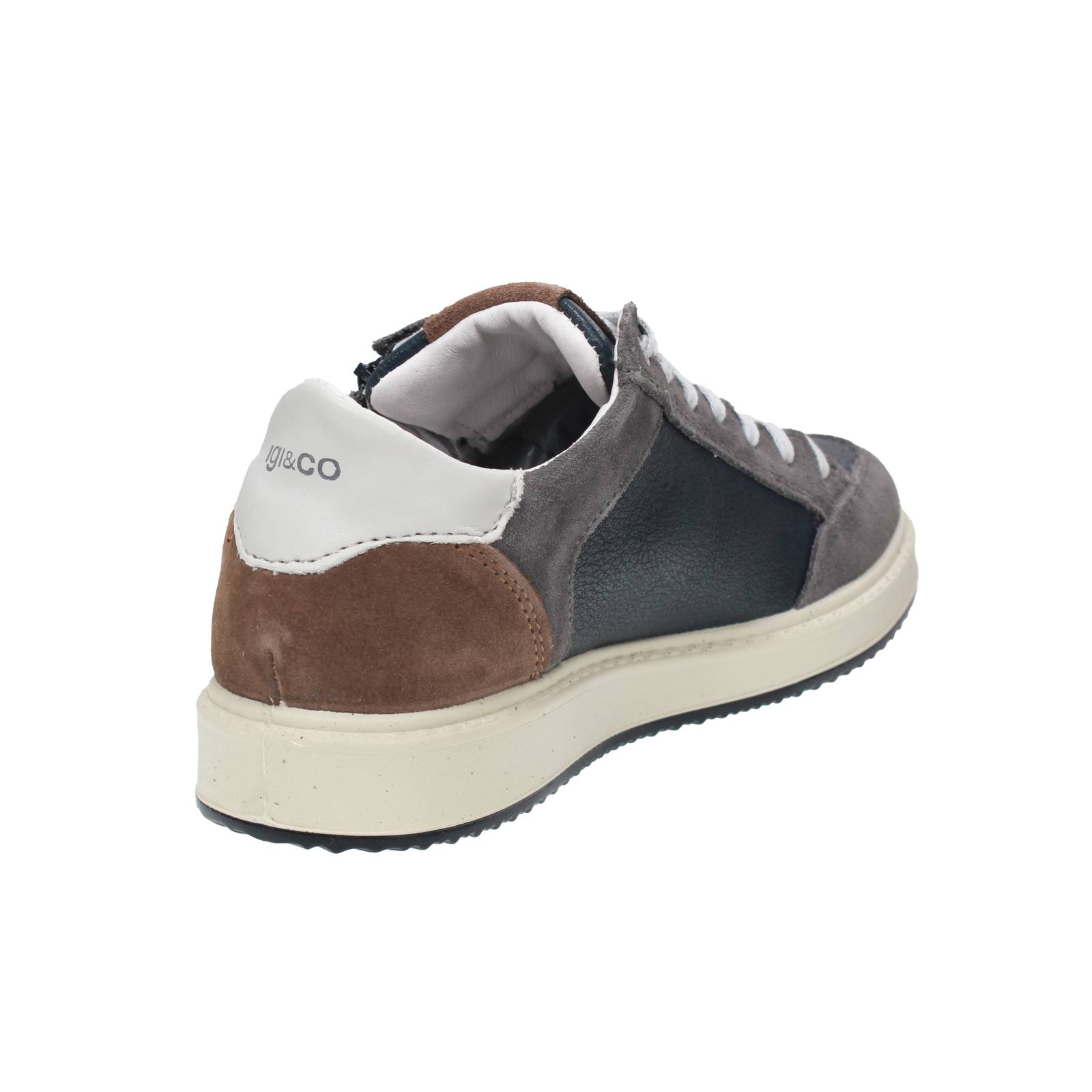 IGI &amp; CO Santiago - Sneakers en daim avec fermeture éclair Homme gris Photo 4