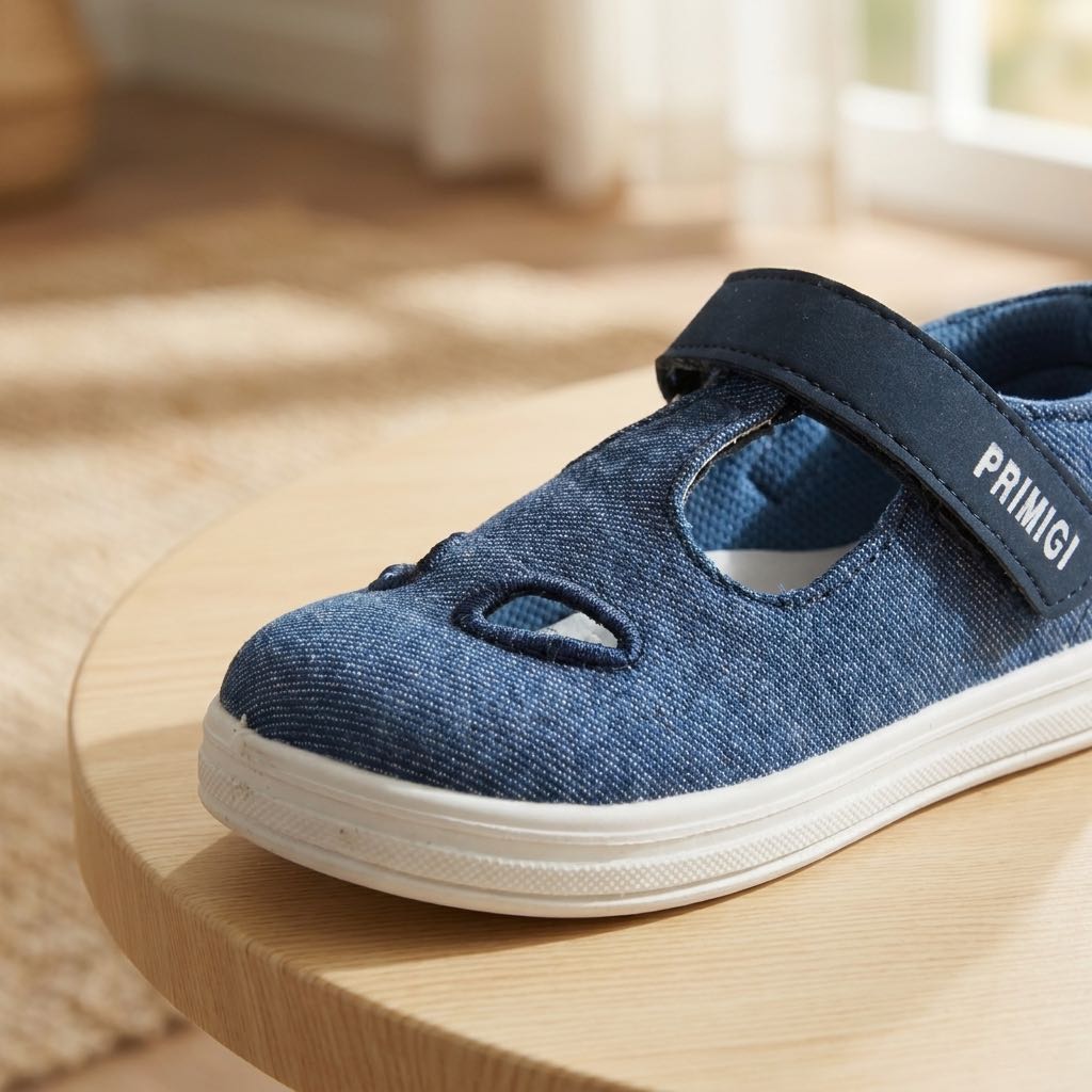 PRIMIGI Aygo - Pantoffeln mit Riemen Kinder blau Foto 4