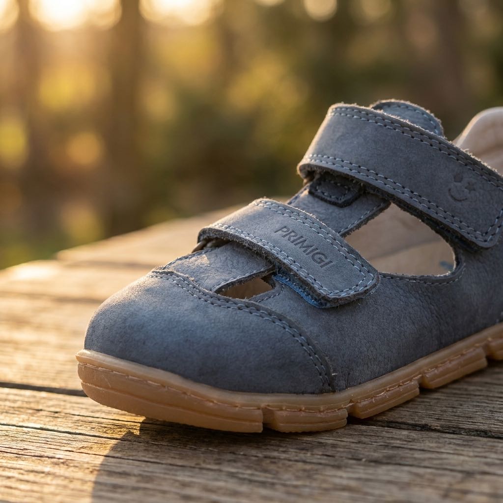 PRIMIGI Decon - Pantoffeln mit doppelten Riemen Kinder blau Foto 4