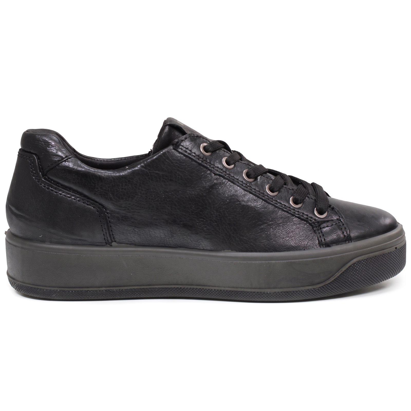 IGI &amp; CO Ava - Sneakers à semelle compensée en cuir Femme noir Photo 3