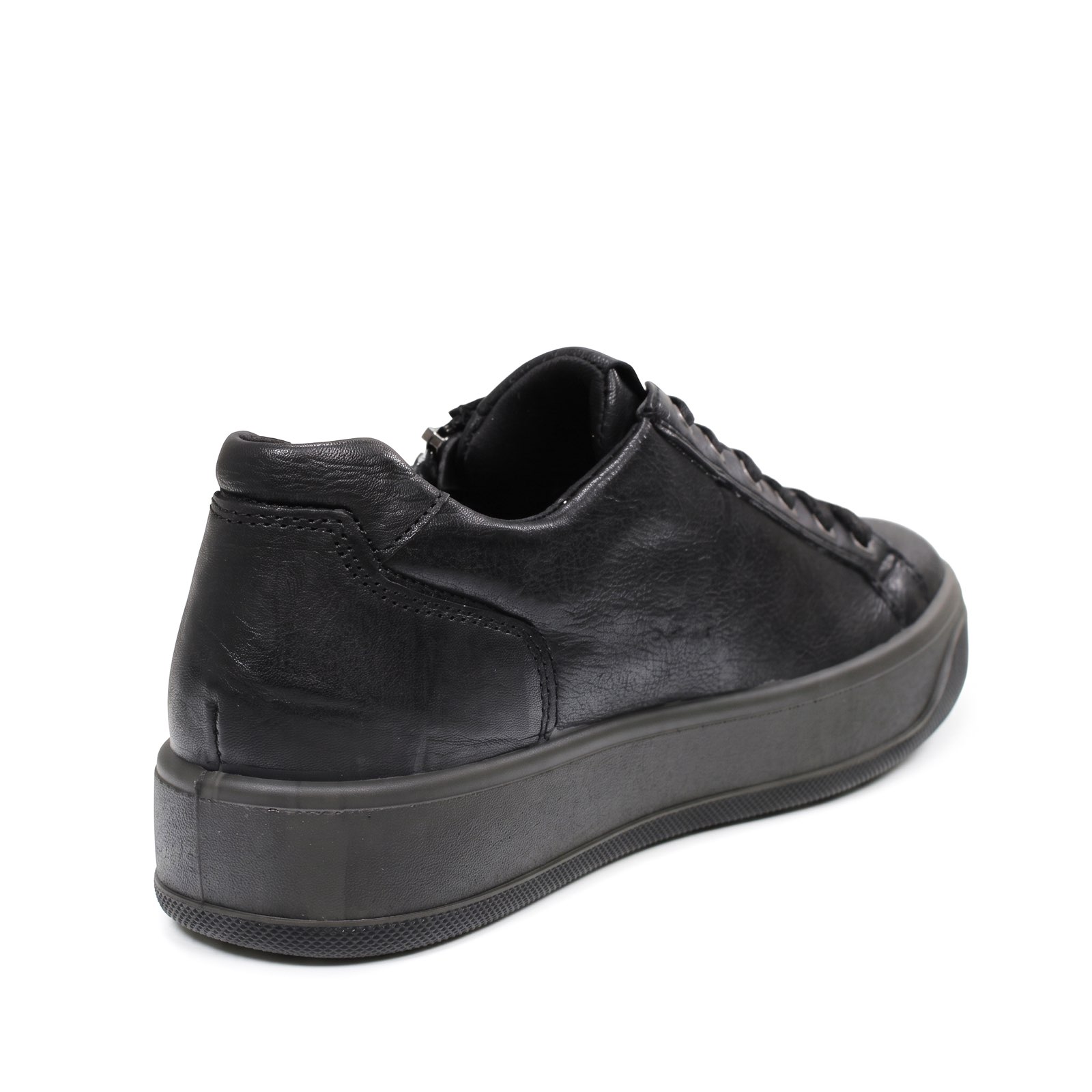 IGI &amp; CO Ava - Sneakers à semelle compensée en cuir Femme noir Photo 6