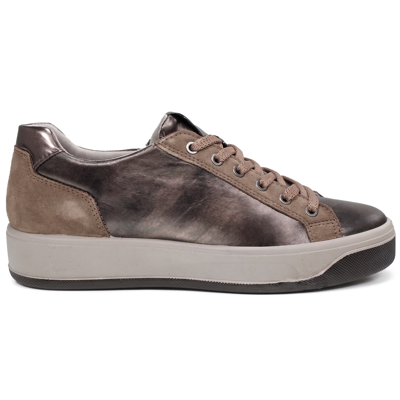IGI &amp; CO Ava - Sneakers à semelle compensée en cuir Femme bronze Photo 3