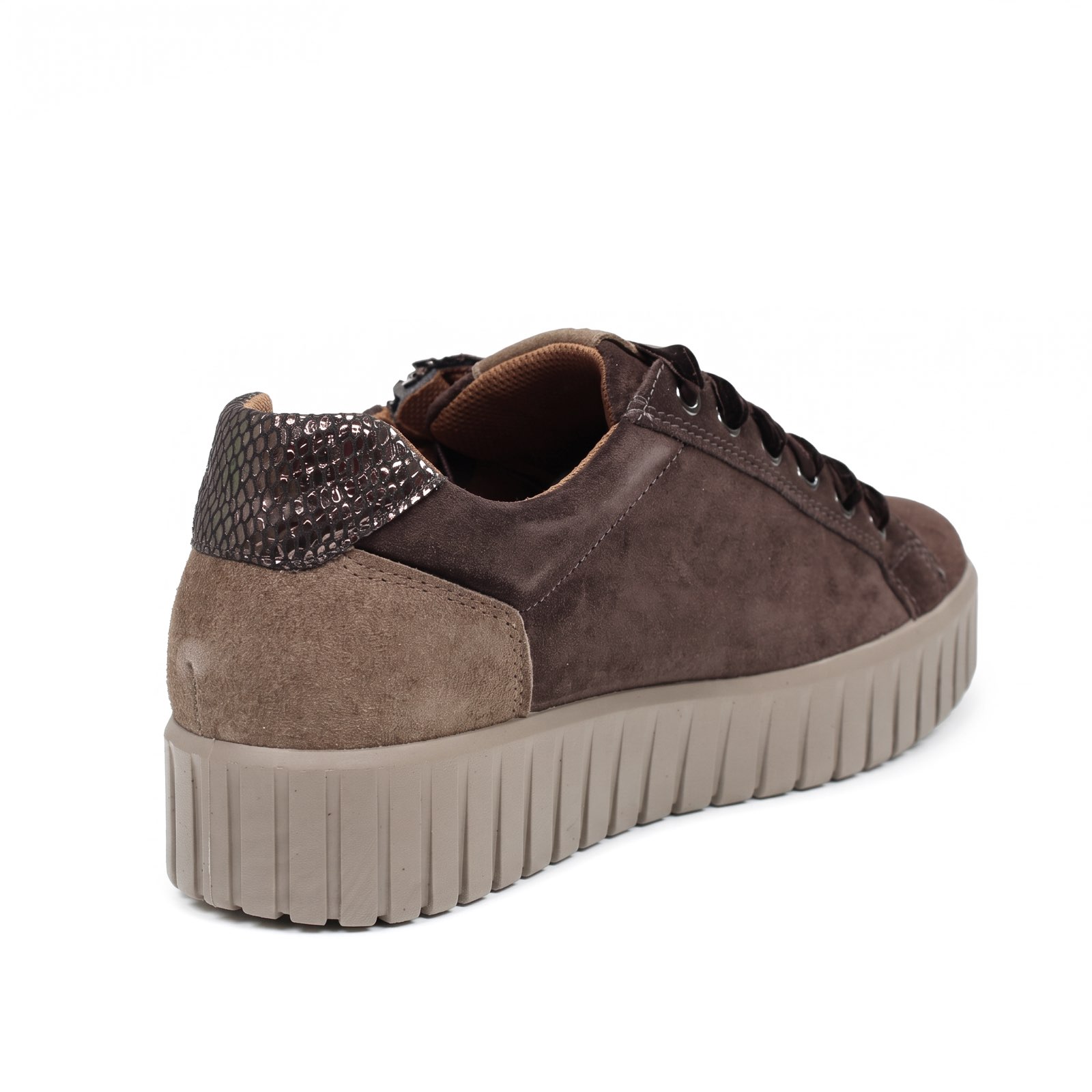IGI &amp; CO Ares - Sneakers à semelle surélevée en daim Femme brun marron Photo 6