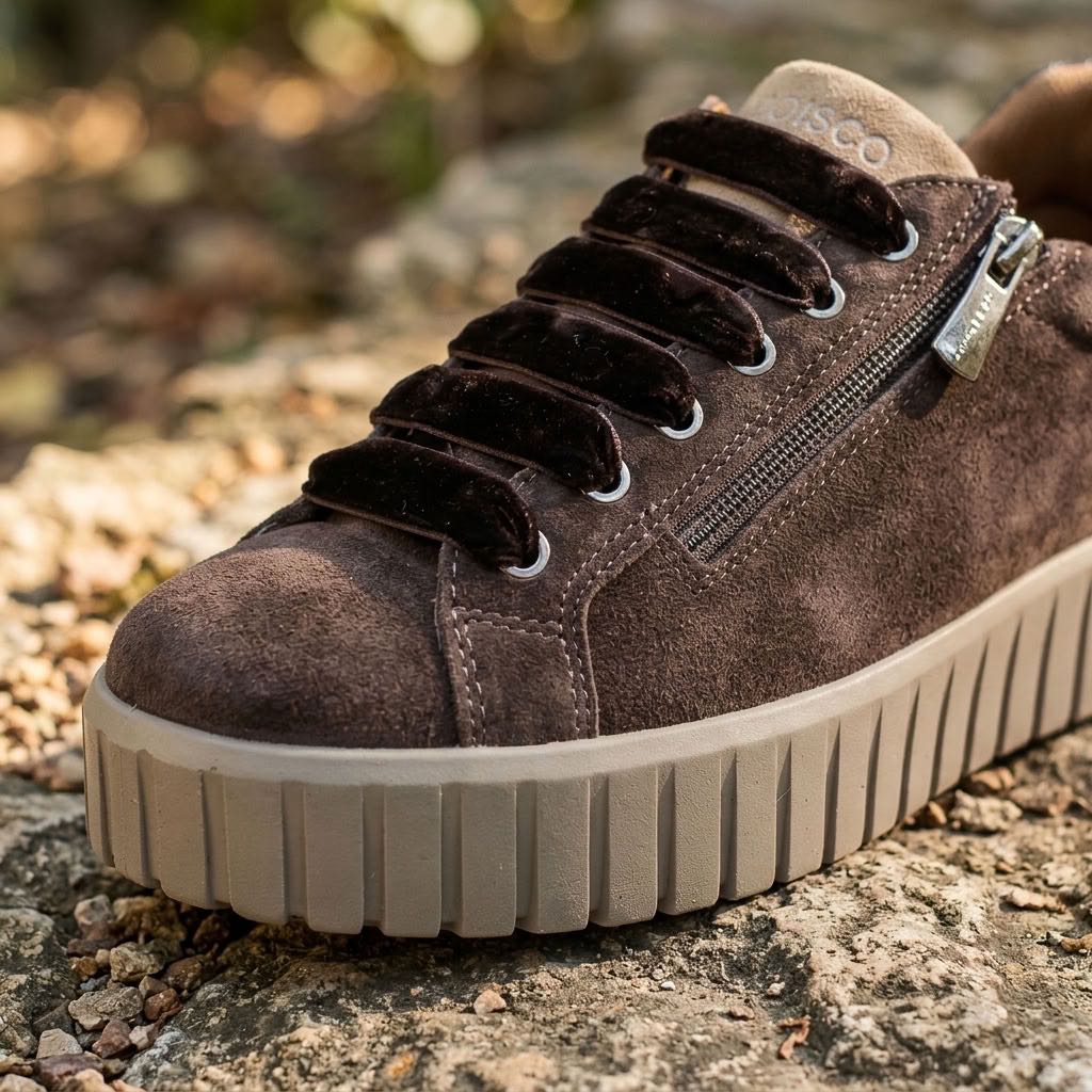 IGI &amp; CO Ares - Sneakers à semelle surélevée en daim Femme brun marron Photo 5