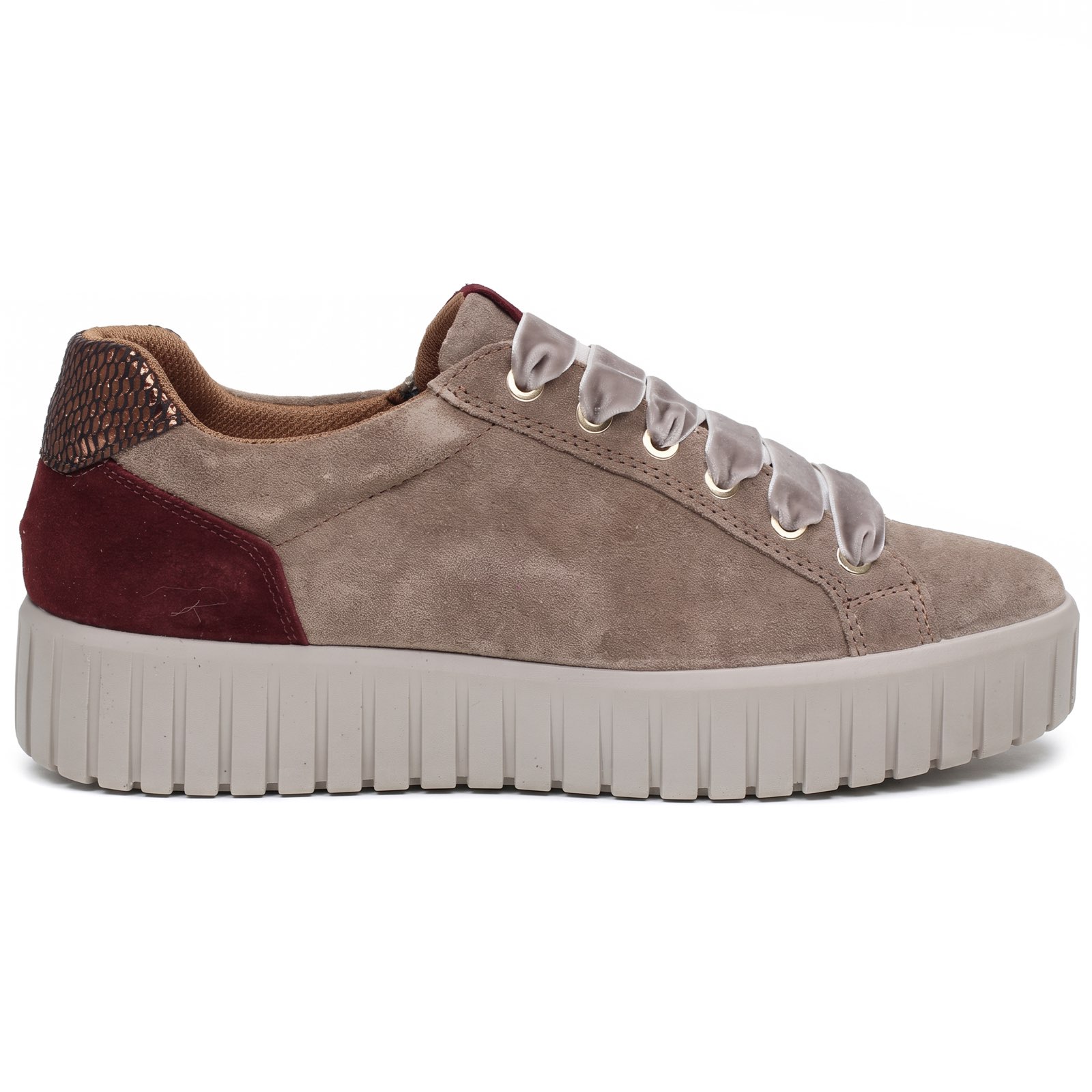IGI &amp; CO Ares - Sneakers à semelle surélevée en daim Femme sable Photo 3