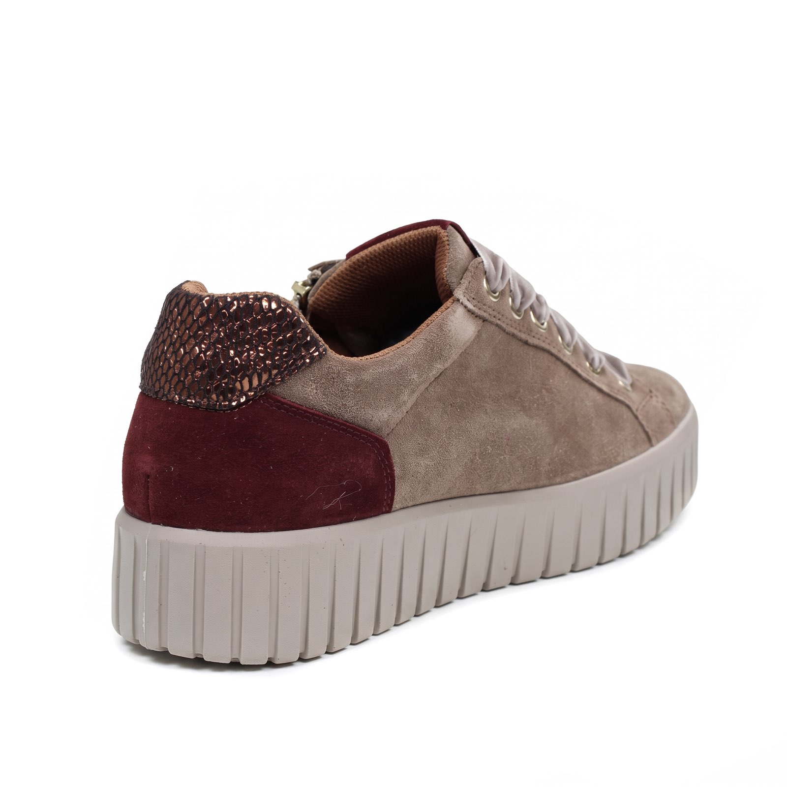 IGI &amp; CO Ares - Sneakers à semelle surélevée en daim Femme sable Photo 6