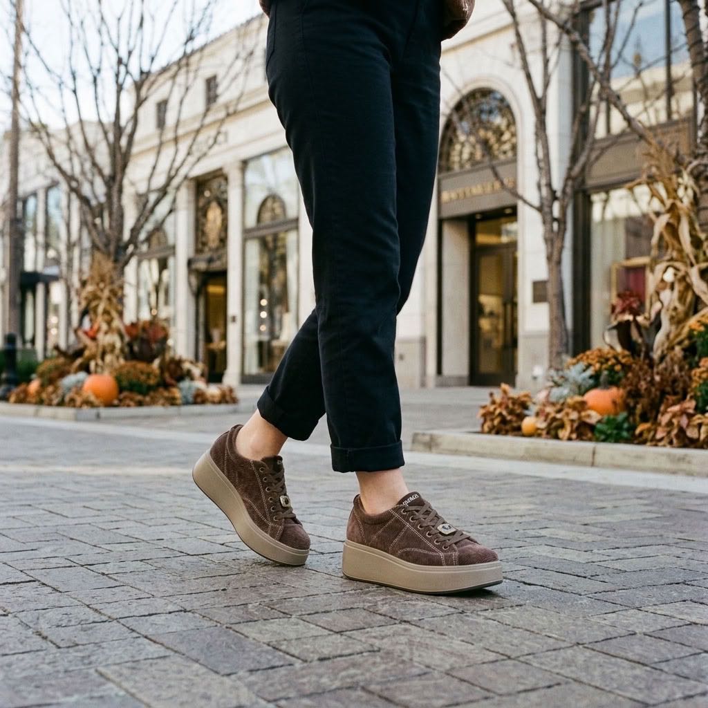 IGI &amp; CO Ally - Sneakers à semelle compensée Femme marron Photo 2
