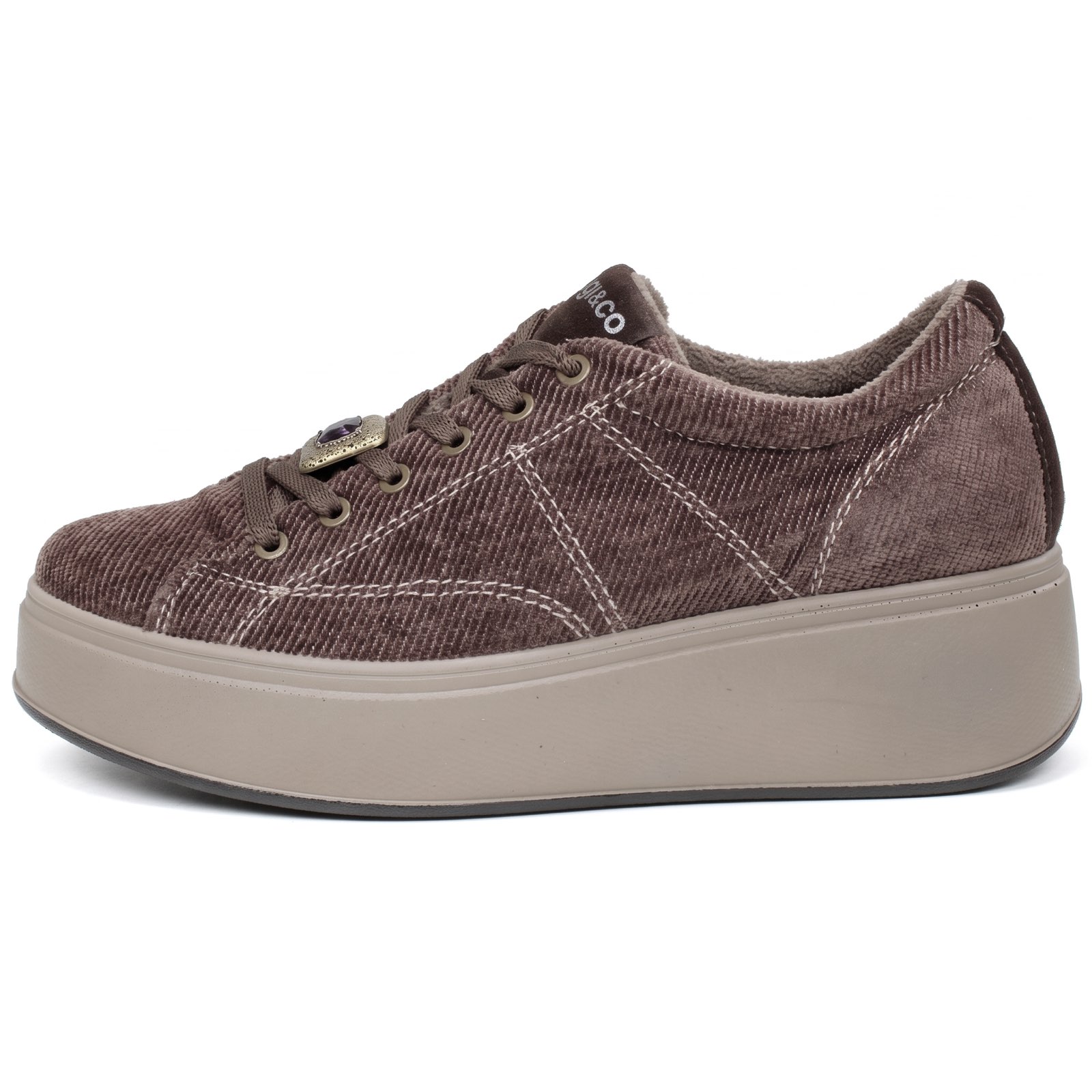 IGI &amp; CO Ally - Sneakers à semelle compensée Femme marron Photo 4