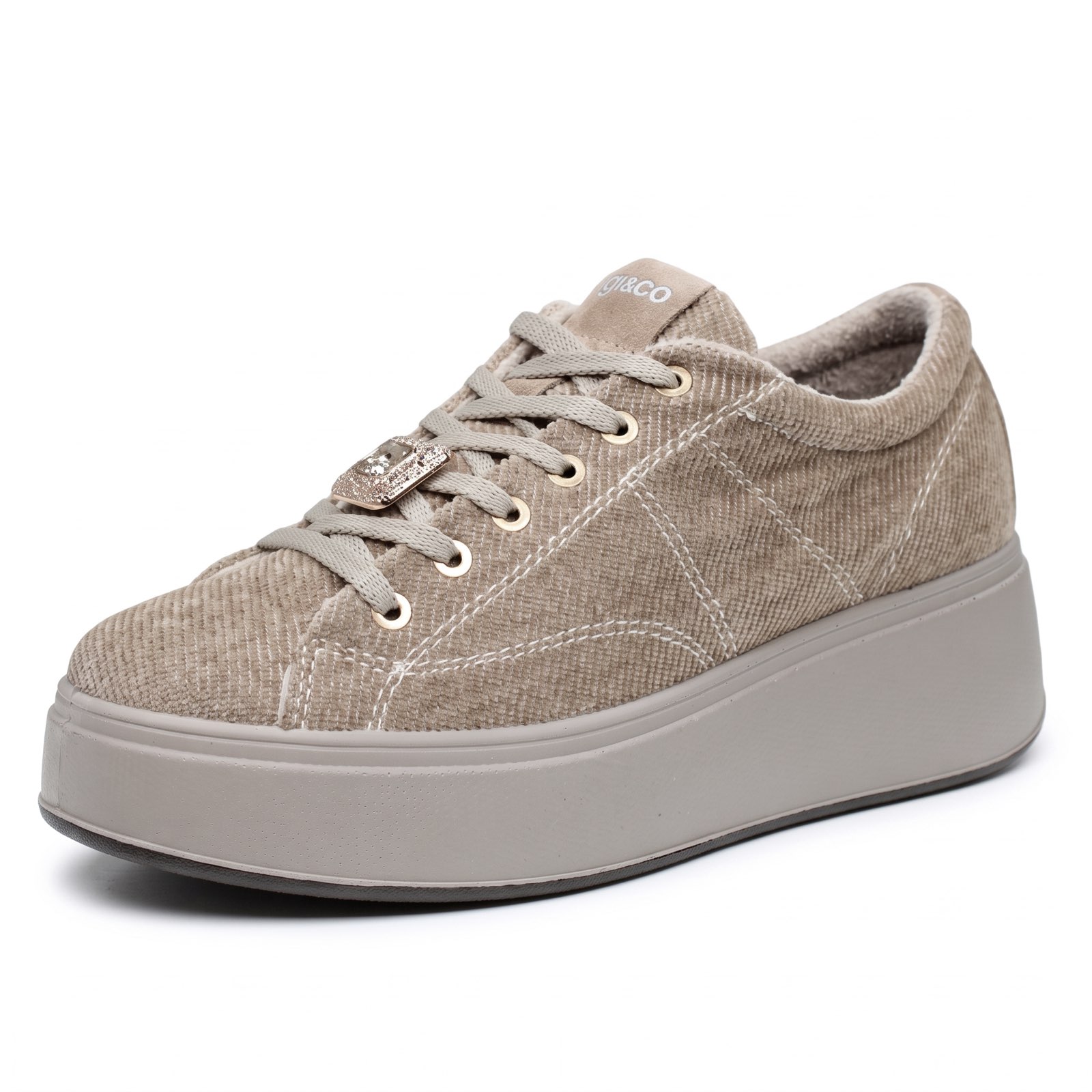 IGI & CO Ally - Sneakers à semelle compensée Femme sable