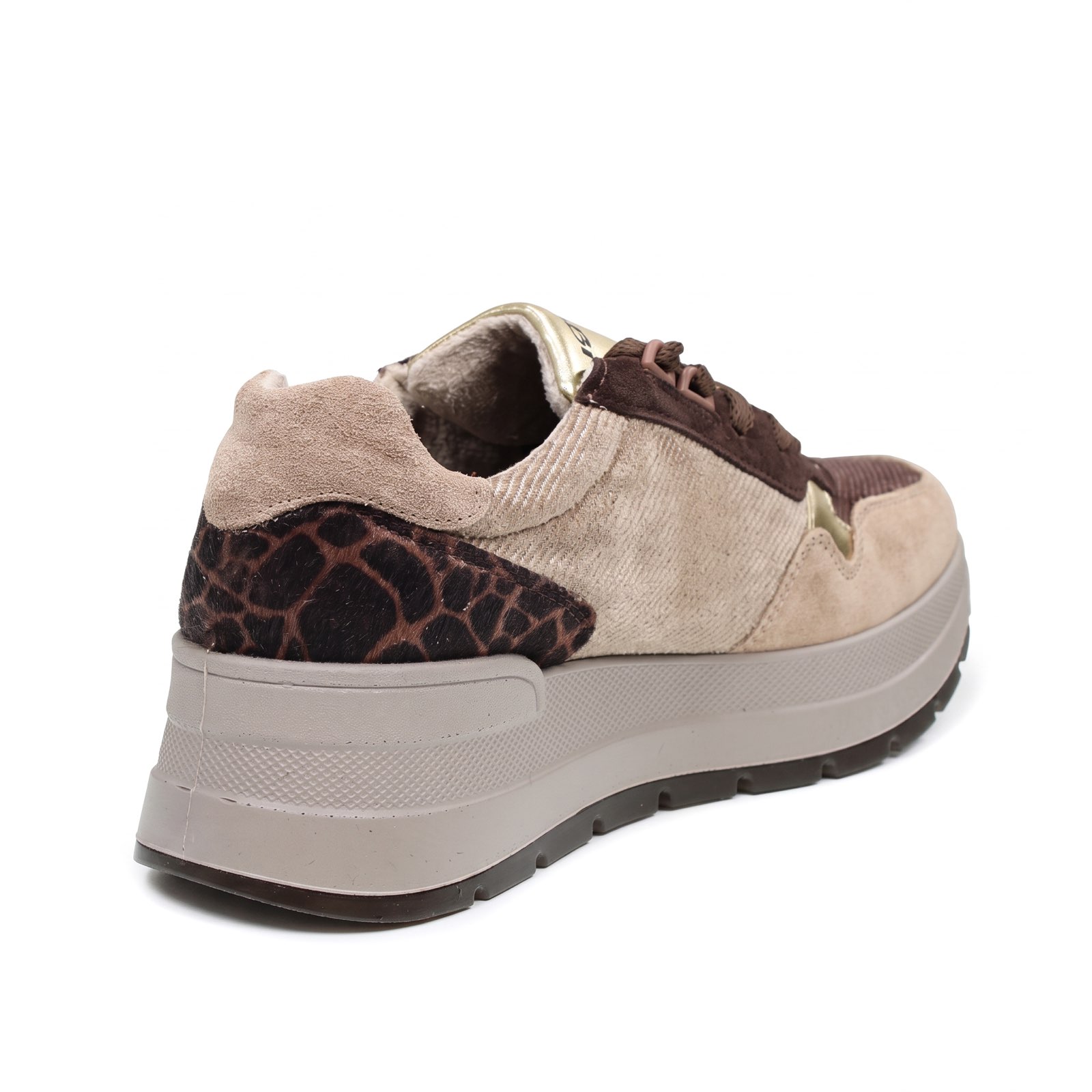 IGI &amp; CO Kola - Sneakers à semelle compensée en daim Femme beige Photo 6