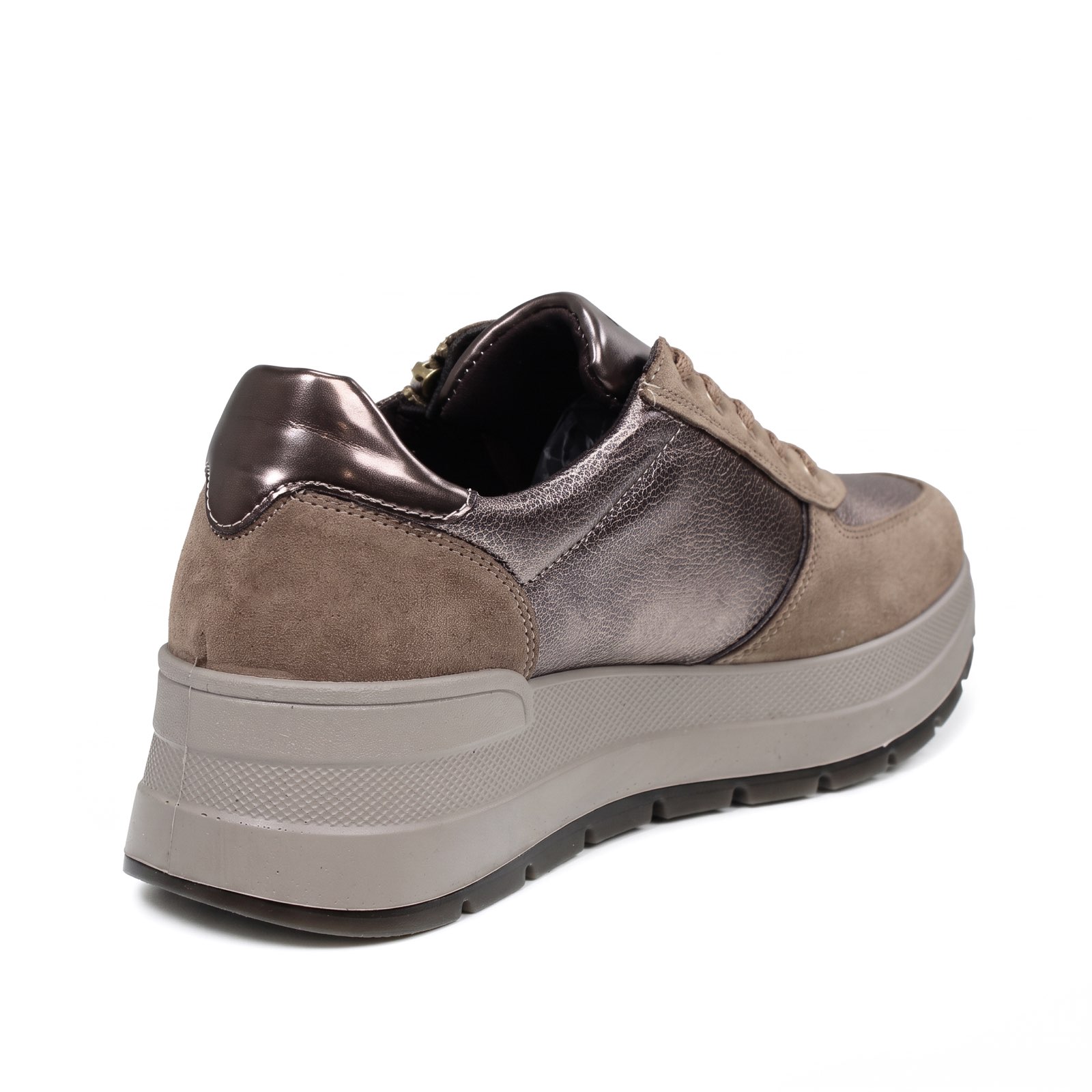 IGI &amp; CO Kola - Sneakers à semelles compensées en cuir Femme sable Photo 6