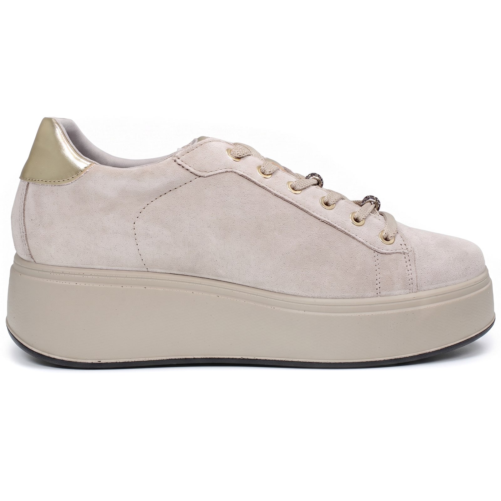 IGI &amp; CO Ally - Sneakers en daim à talon compensé Femme sable Photo 3