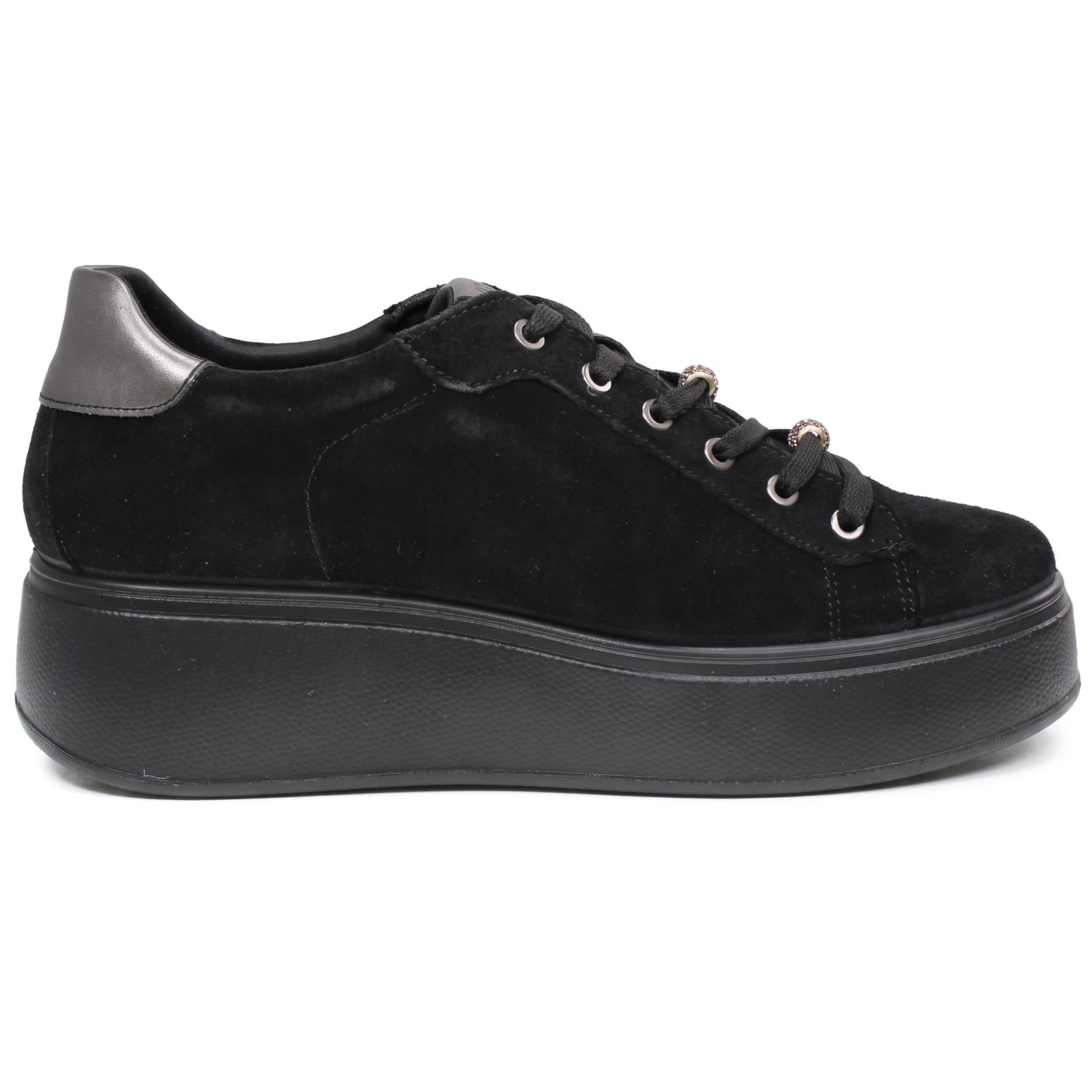 IGI &amp; CO Ally - Sneakers en daim à talon compensé Femme noir Photo 3