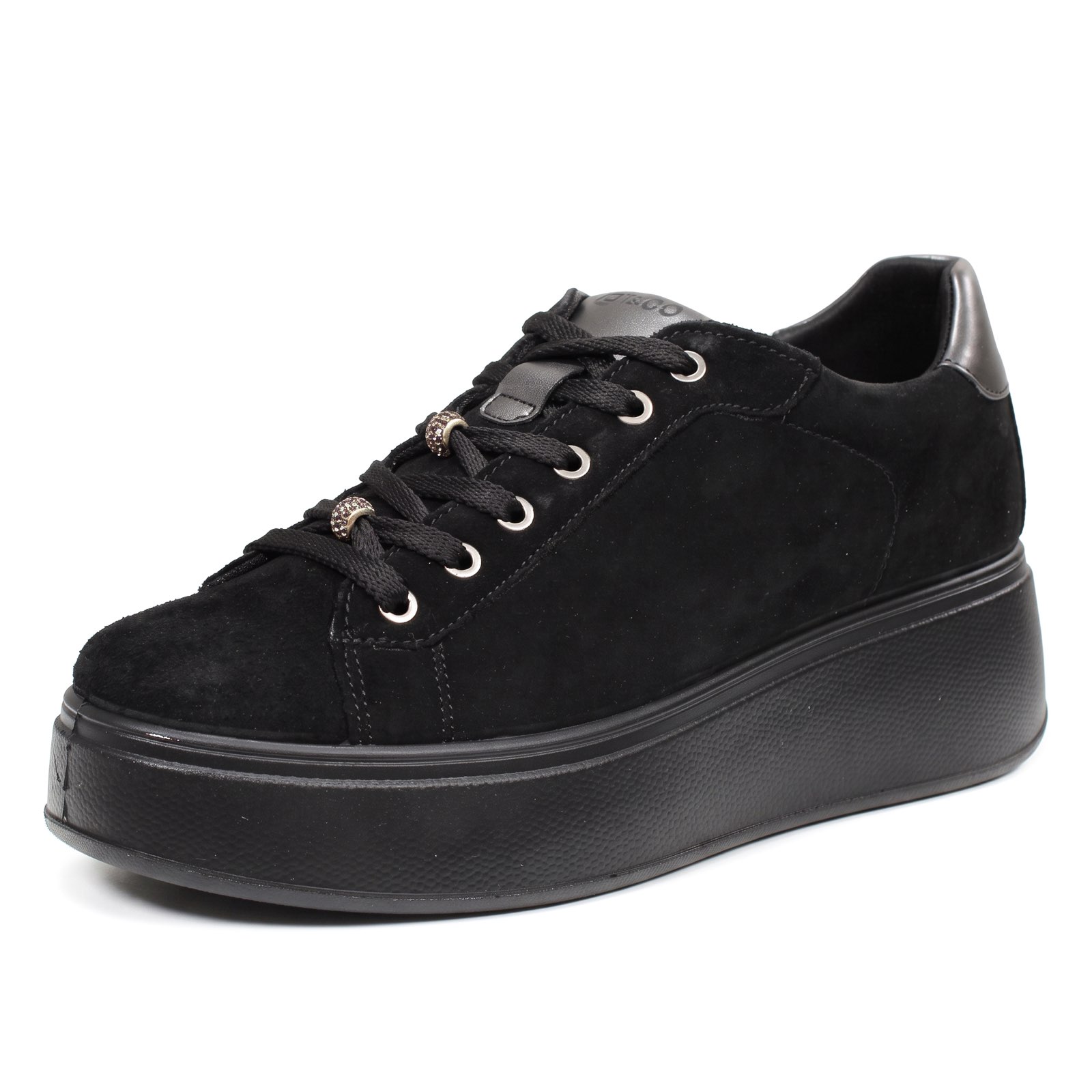 IGI & CO Ally - Sneakers en daim à talon compensé Femme noir