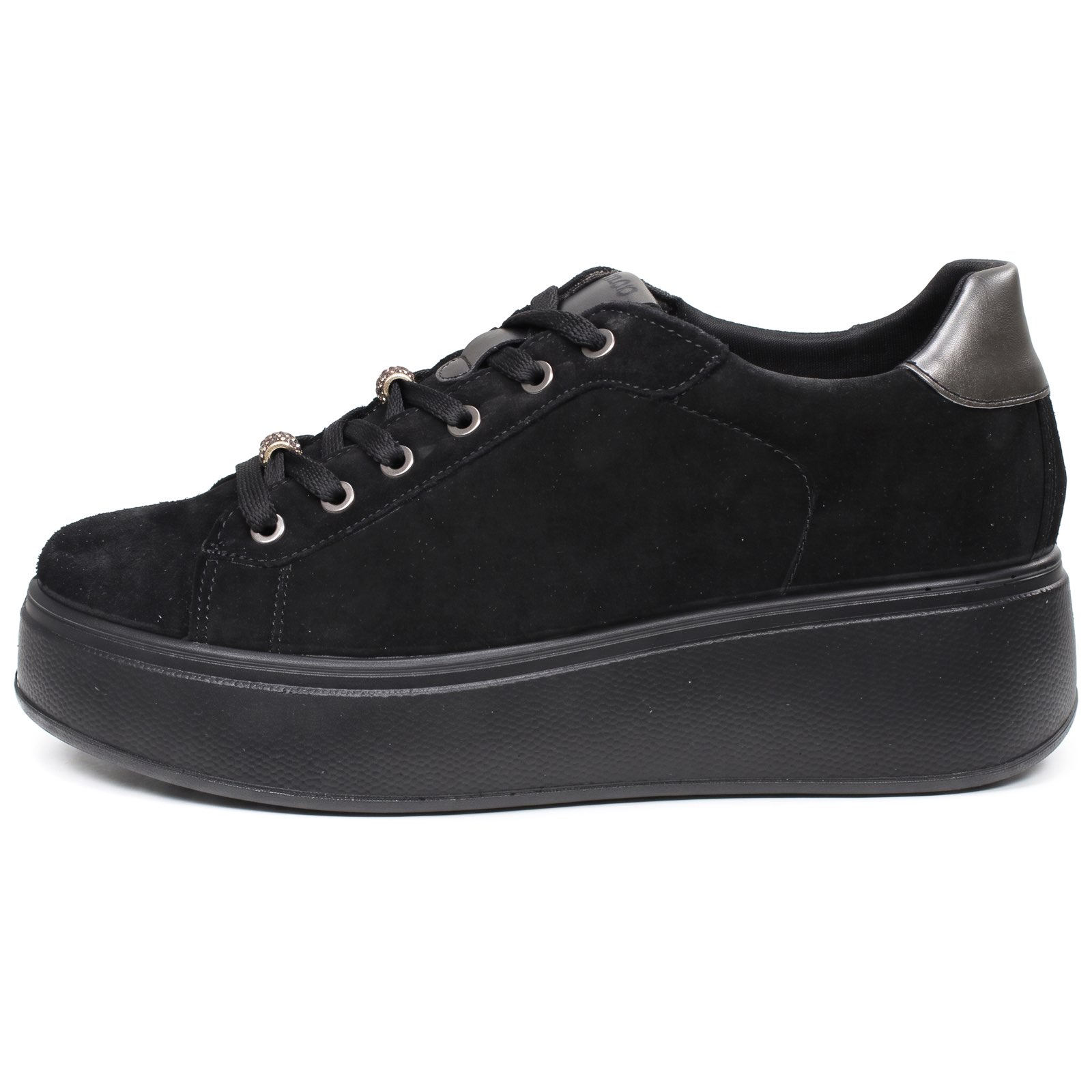 IGI &amp; CO Ally - Sneakers en daim à talon compensé Femme noir Photo 4