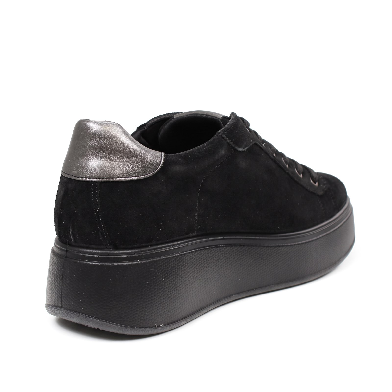 IGI &amp; CO Ally - Sneakers en daim à talon compensé Femme noir Photo 6