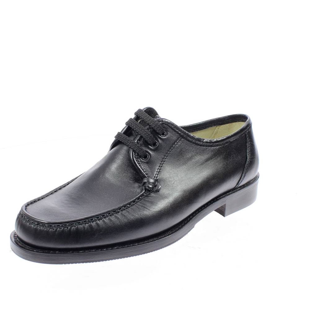 KEBU Mocassini stringati in Pelle Nappa nero Mocassini Comfort Uomo 401
