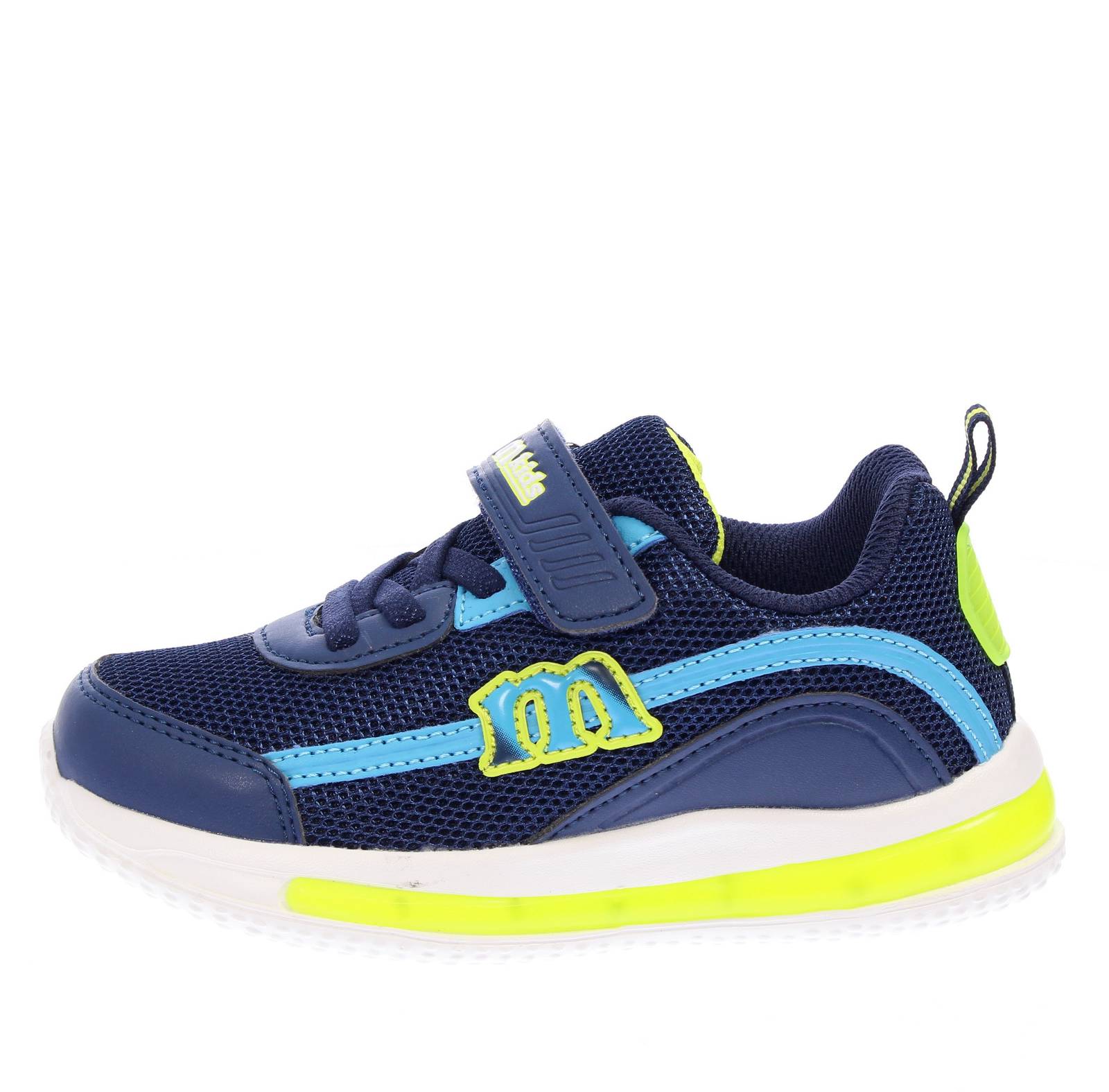 MELANIA Sneakers con luci led e strappo blu Scarpe Bambino