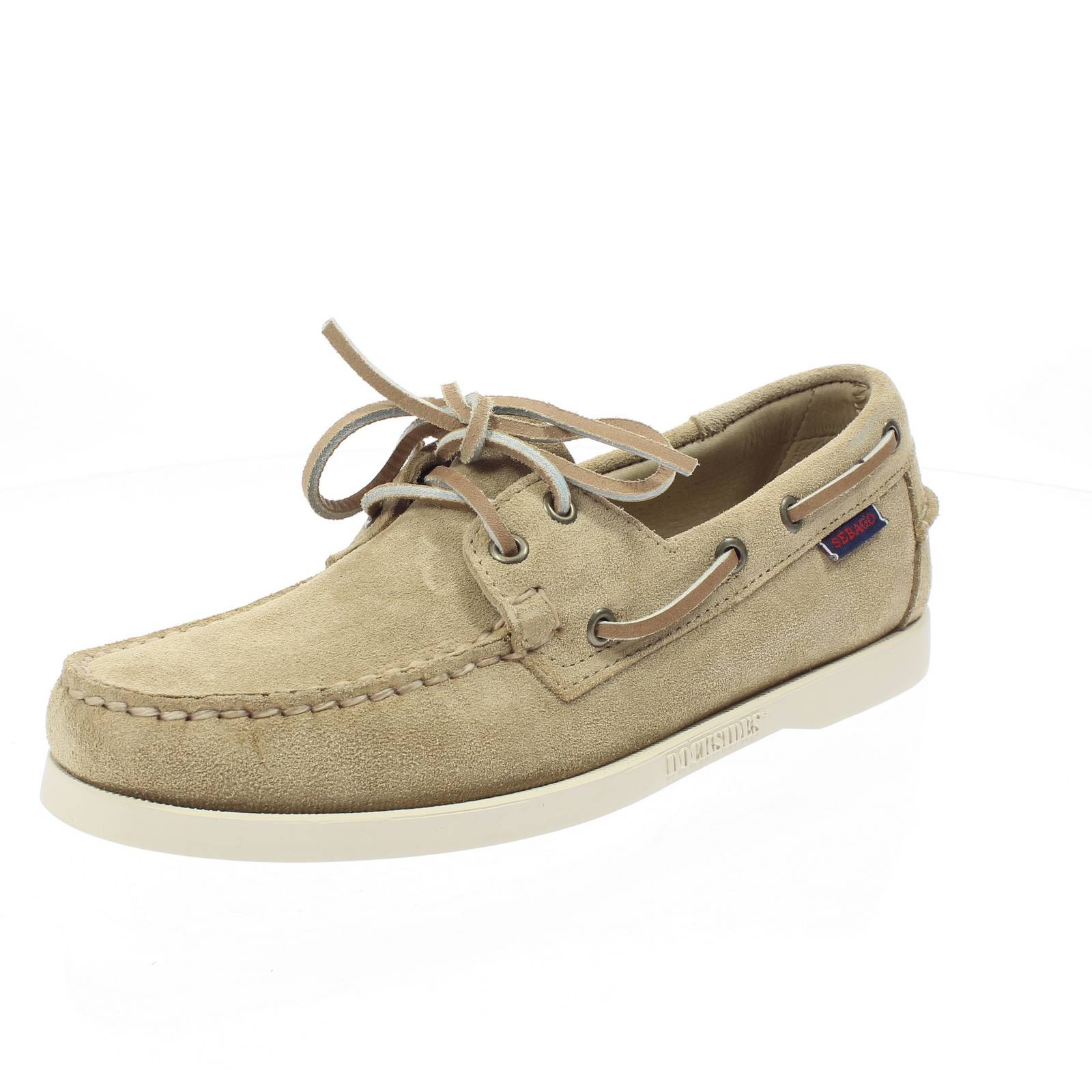 Sebago Docksides Portland телесного цвета - Vela из бежевой замши - Uomo Scarpe