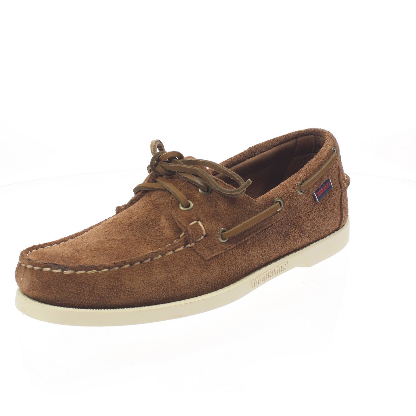 SEBAGO Docksides Portland Flesh Out Vela in Suede brown Scarpe da Barca Uomo 7111PTW